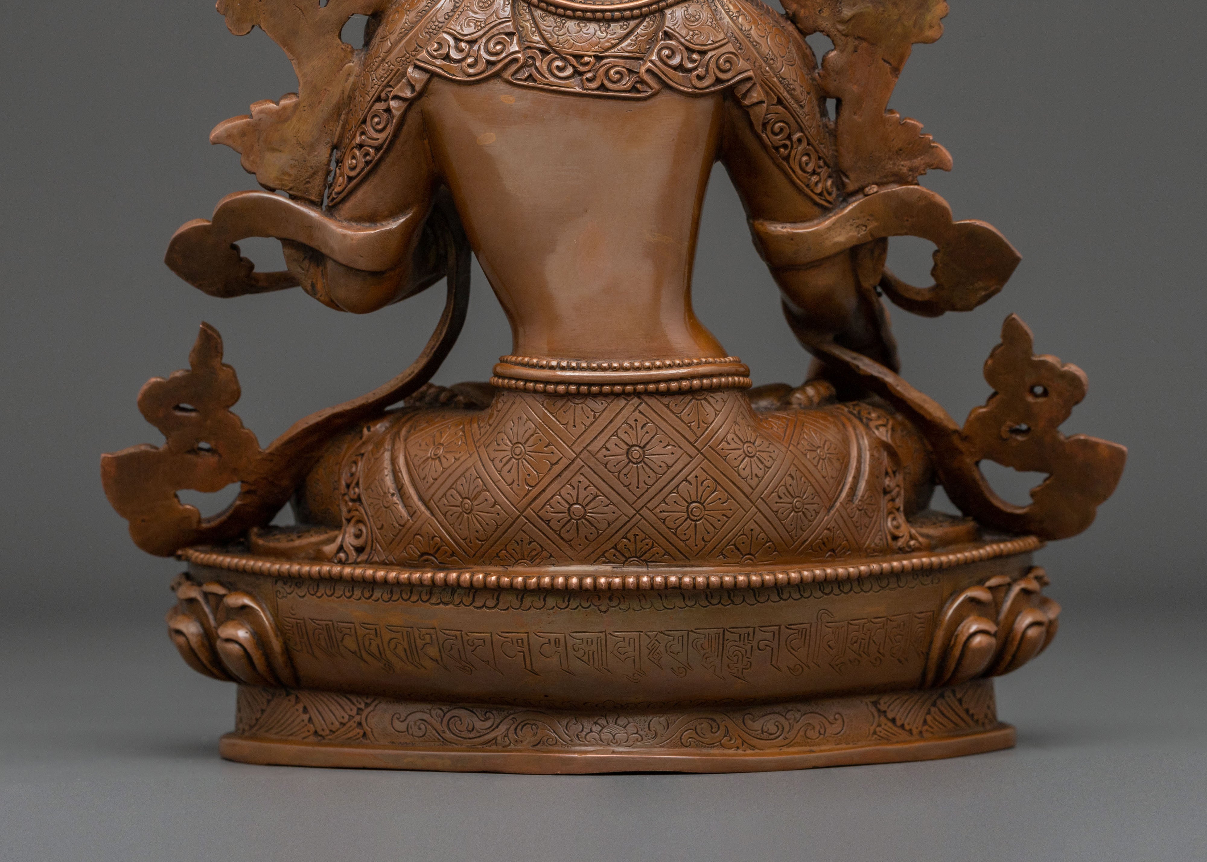 Sita Tara "White Tara" Statue | Oxidized Copper Goddess Figurine