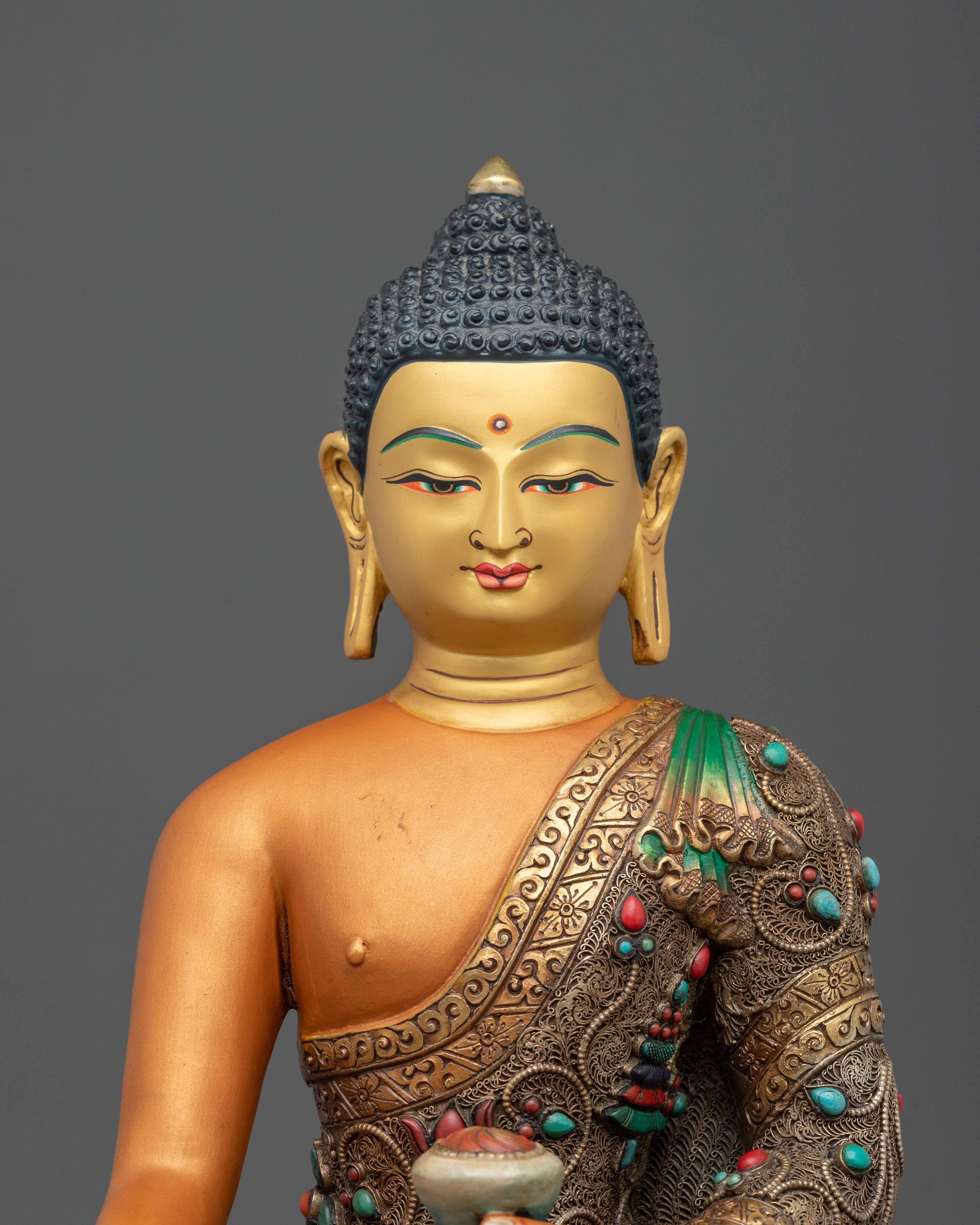 Shakyamuni Buddha Himalayan Statue | Exquisitely Gilded