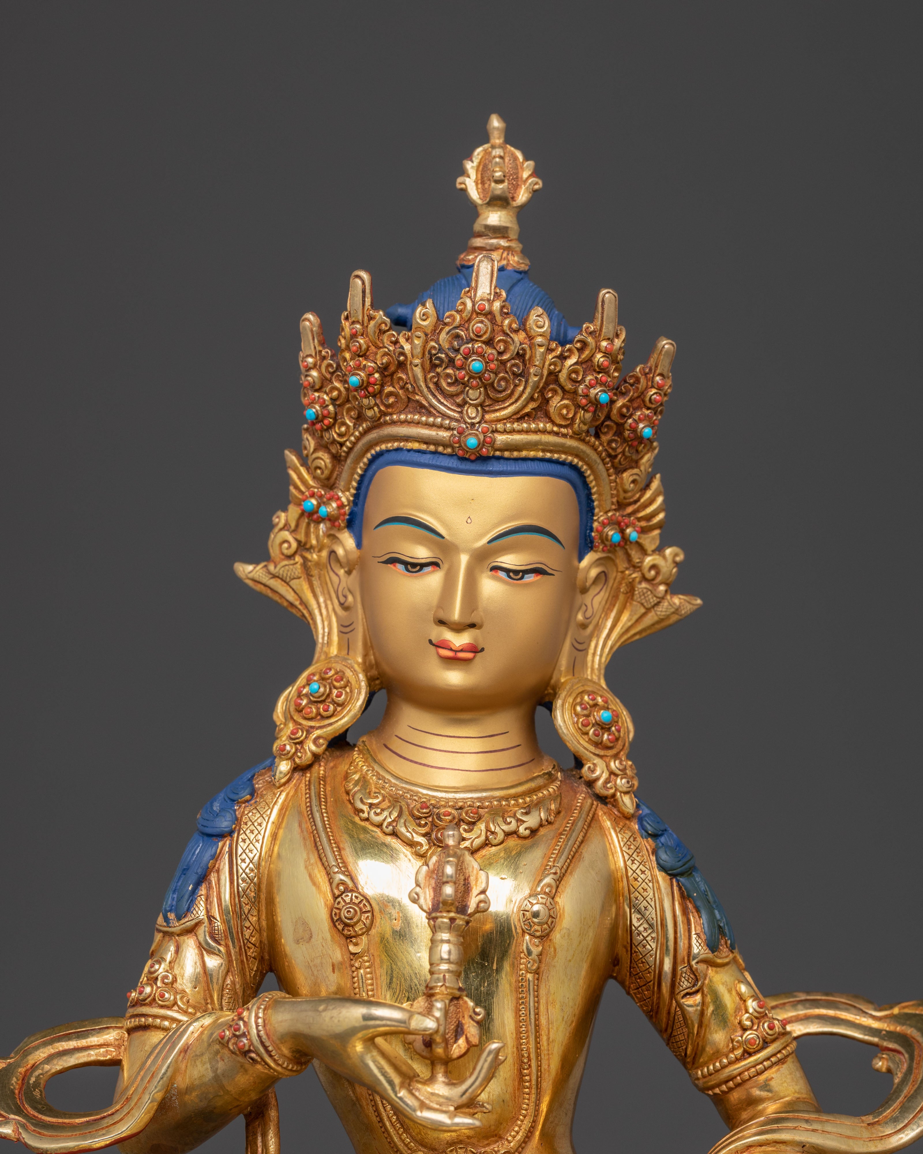 Vajrasattva Statue for Altar Decor – Masterpiece in 24K Gold
