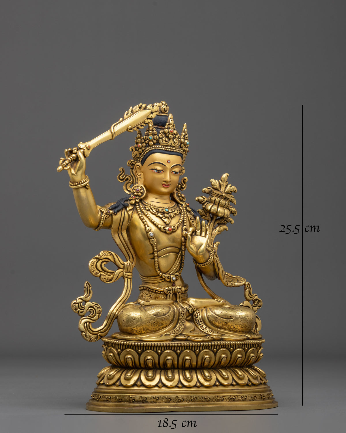 Manjushri Spiritual Sculpture | Copper Figurine