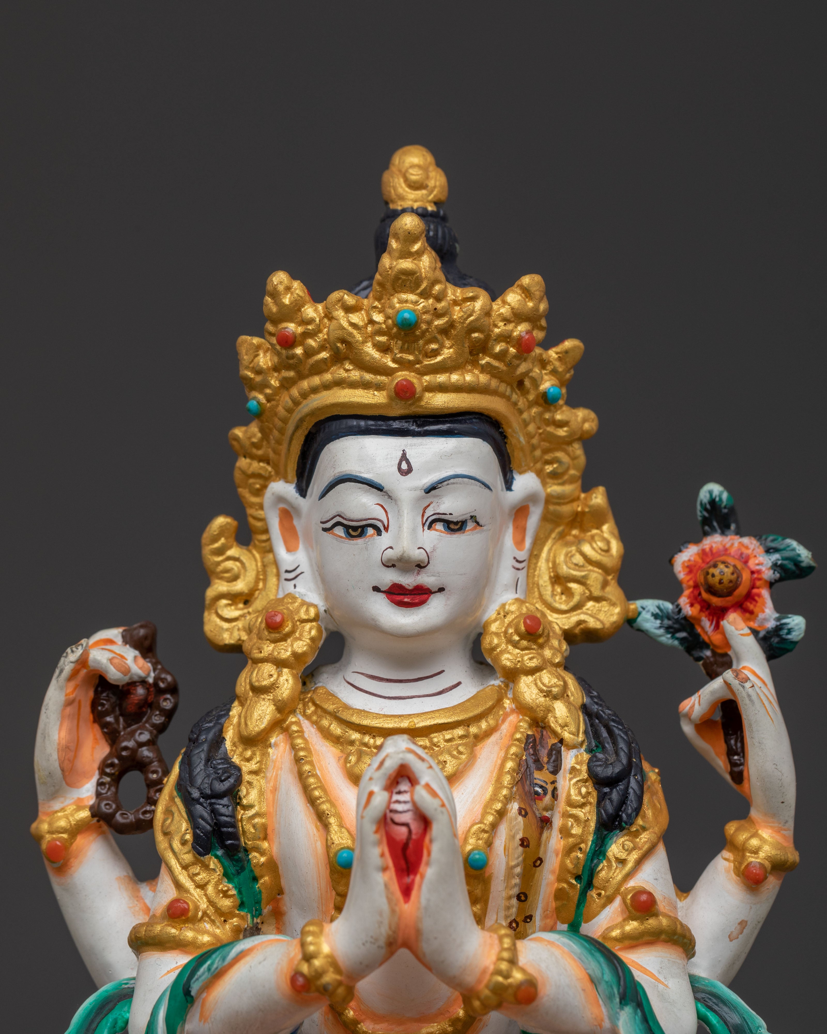 Chenrezig Meditational Statue – Handcrafted Devotion