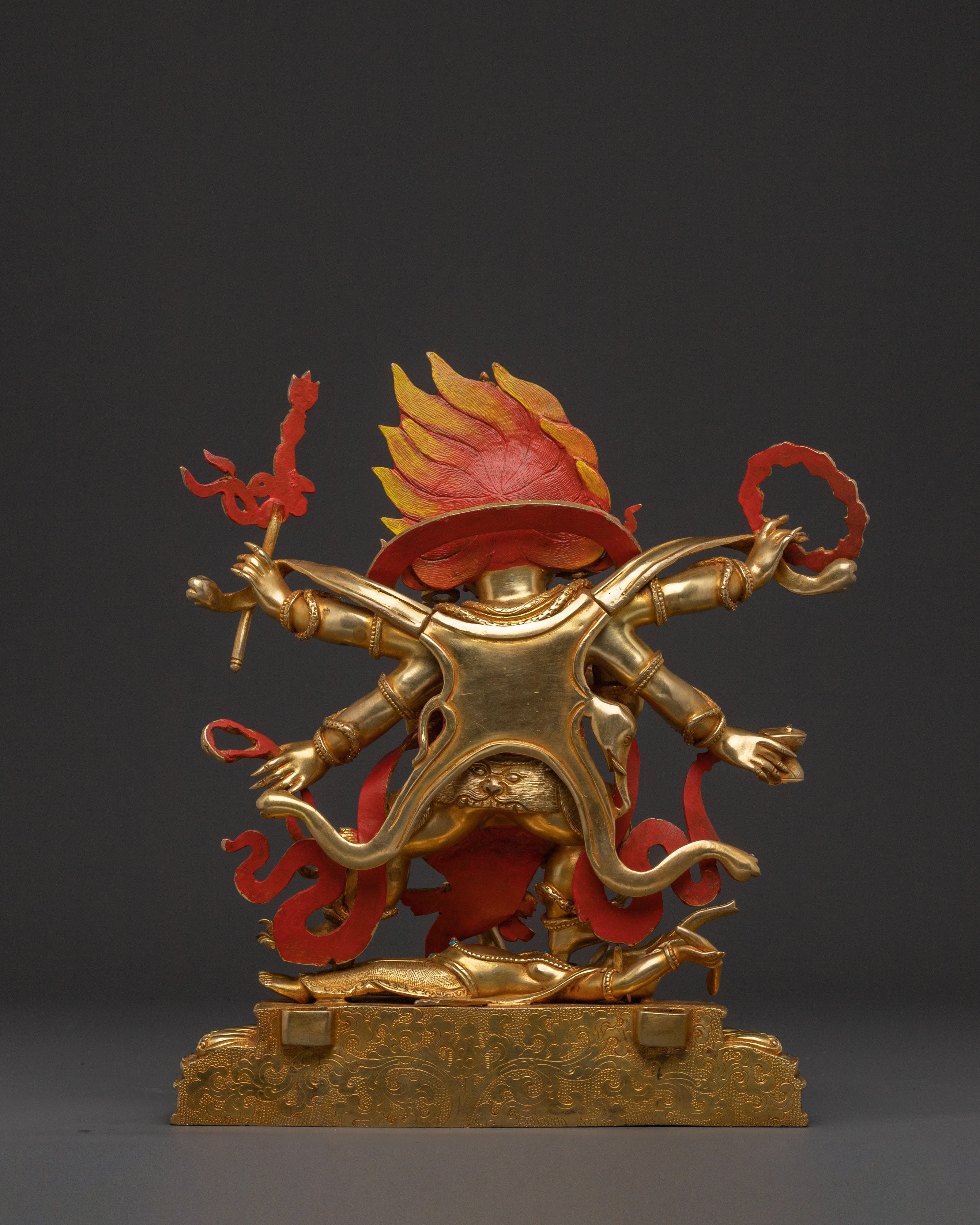 Six Armed Mahakala Traditional Statue | Sacred Icon