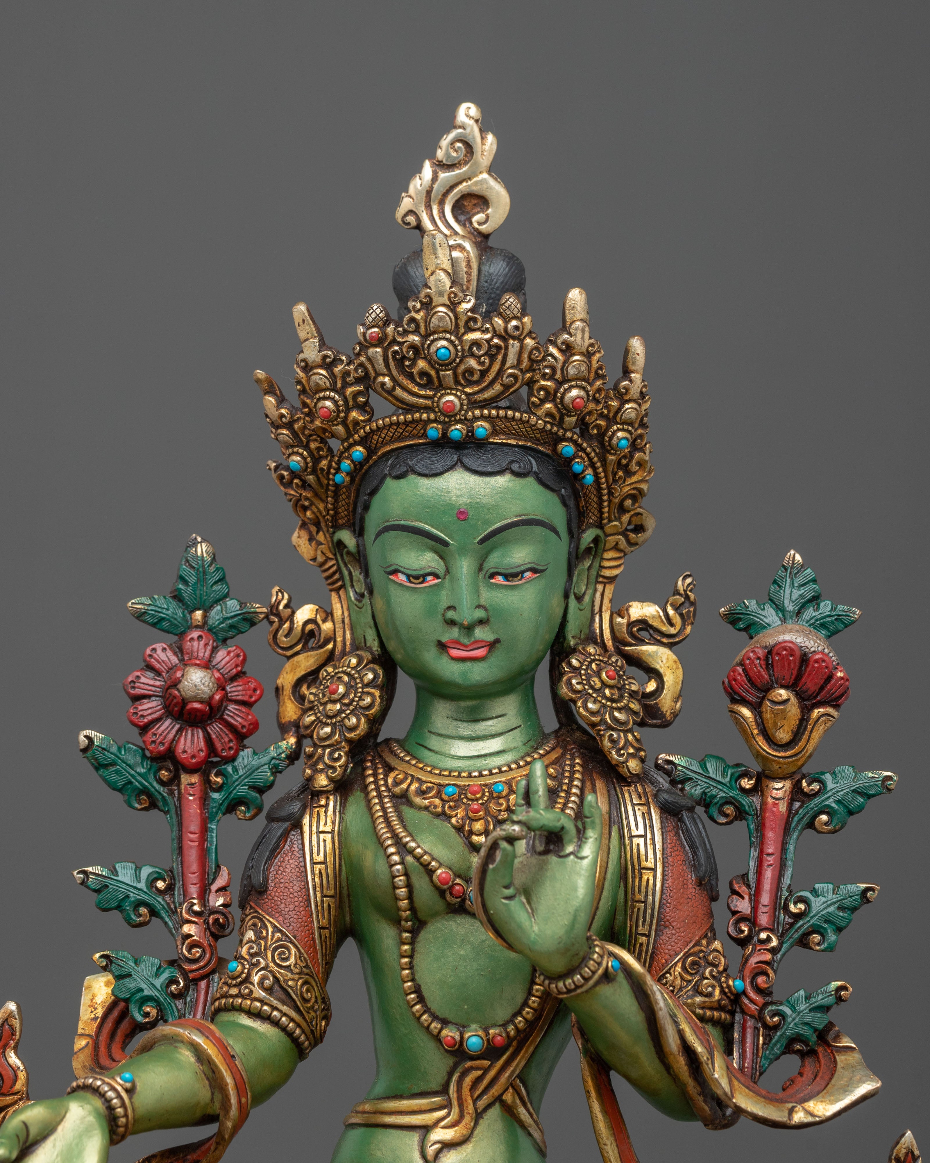 Green Tara Statue | Handcrafted Protector Figurine