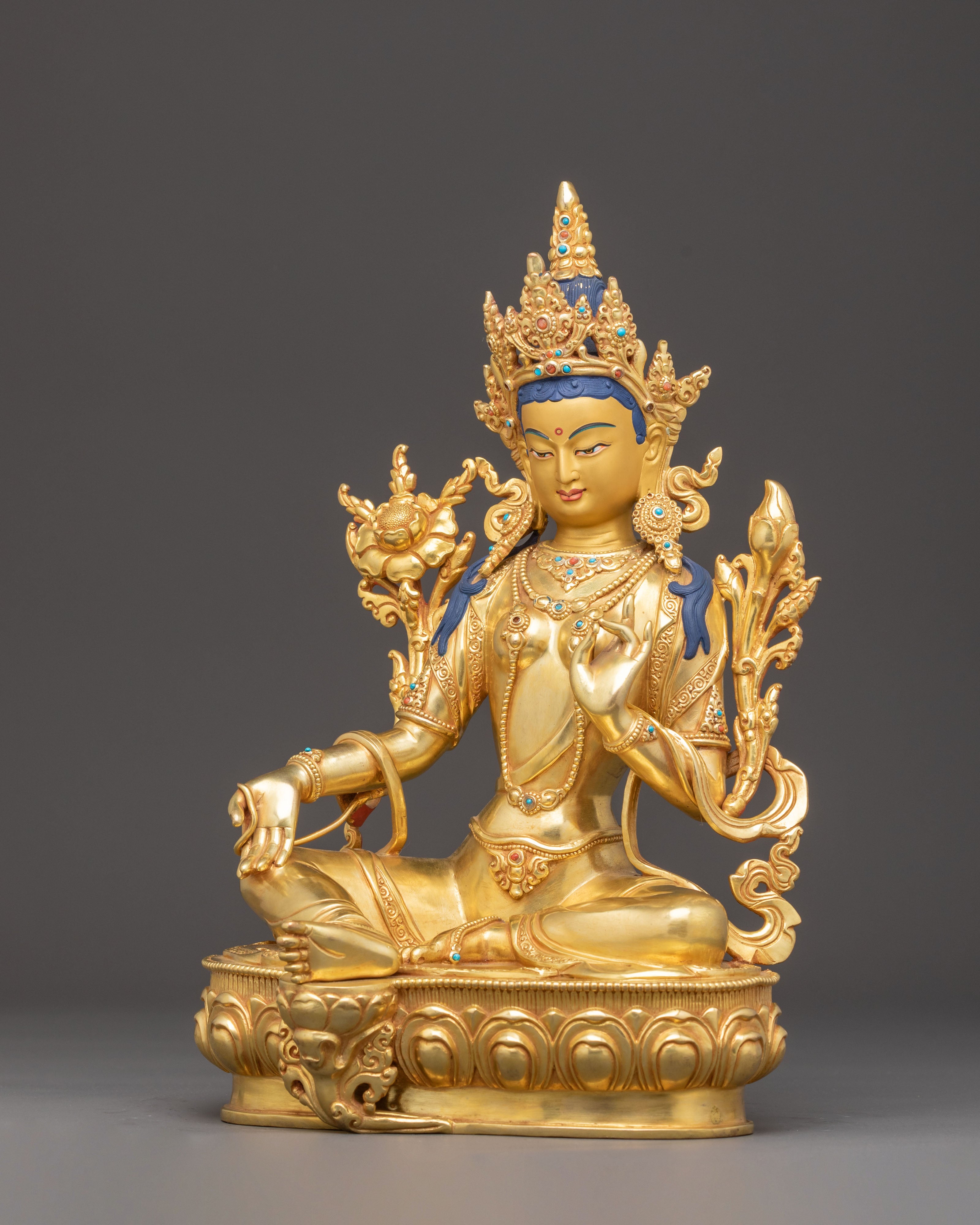 Green Tara Statue: Embodiment of Enlightened Action