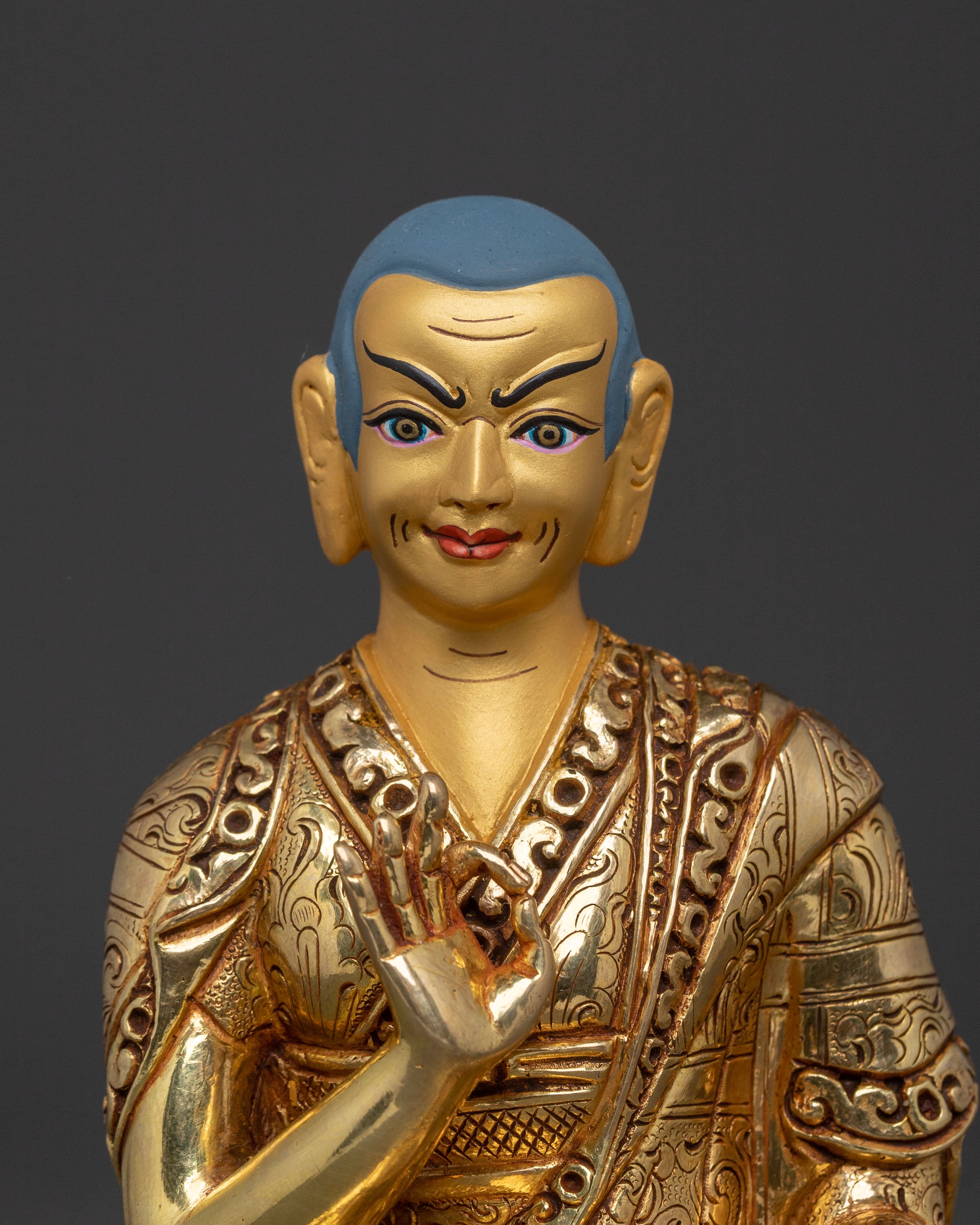 Sacred Tsongkhapa Statue with Disciples | Symbol of Wisdom