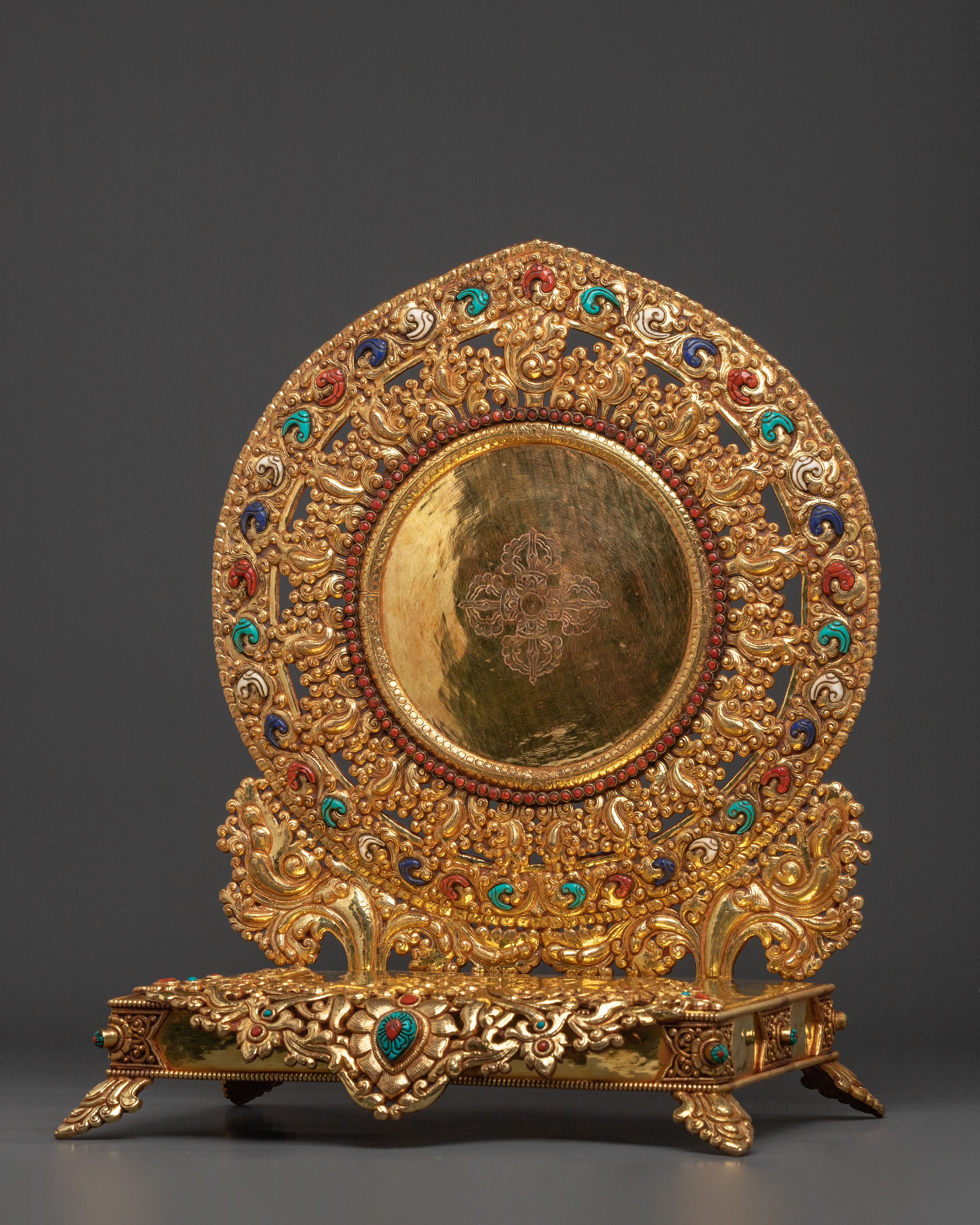 Exquisite 24K Gold Gilded Handcrafted Sacred Throne