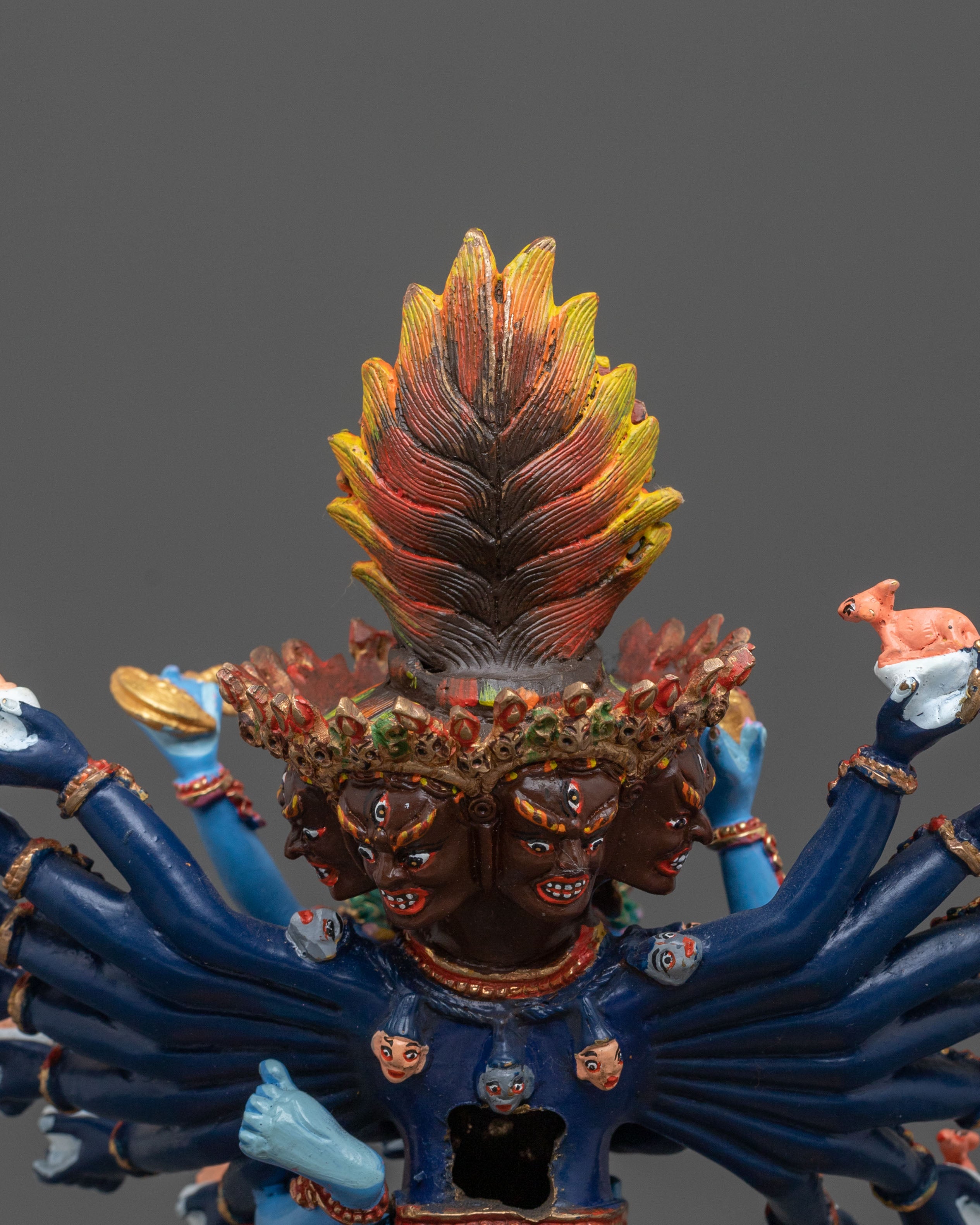 Hevajra Sacred Sculpture: Buddhist Altar Sculpture
