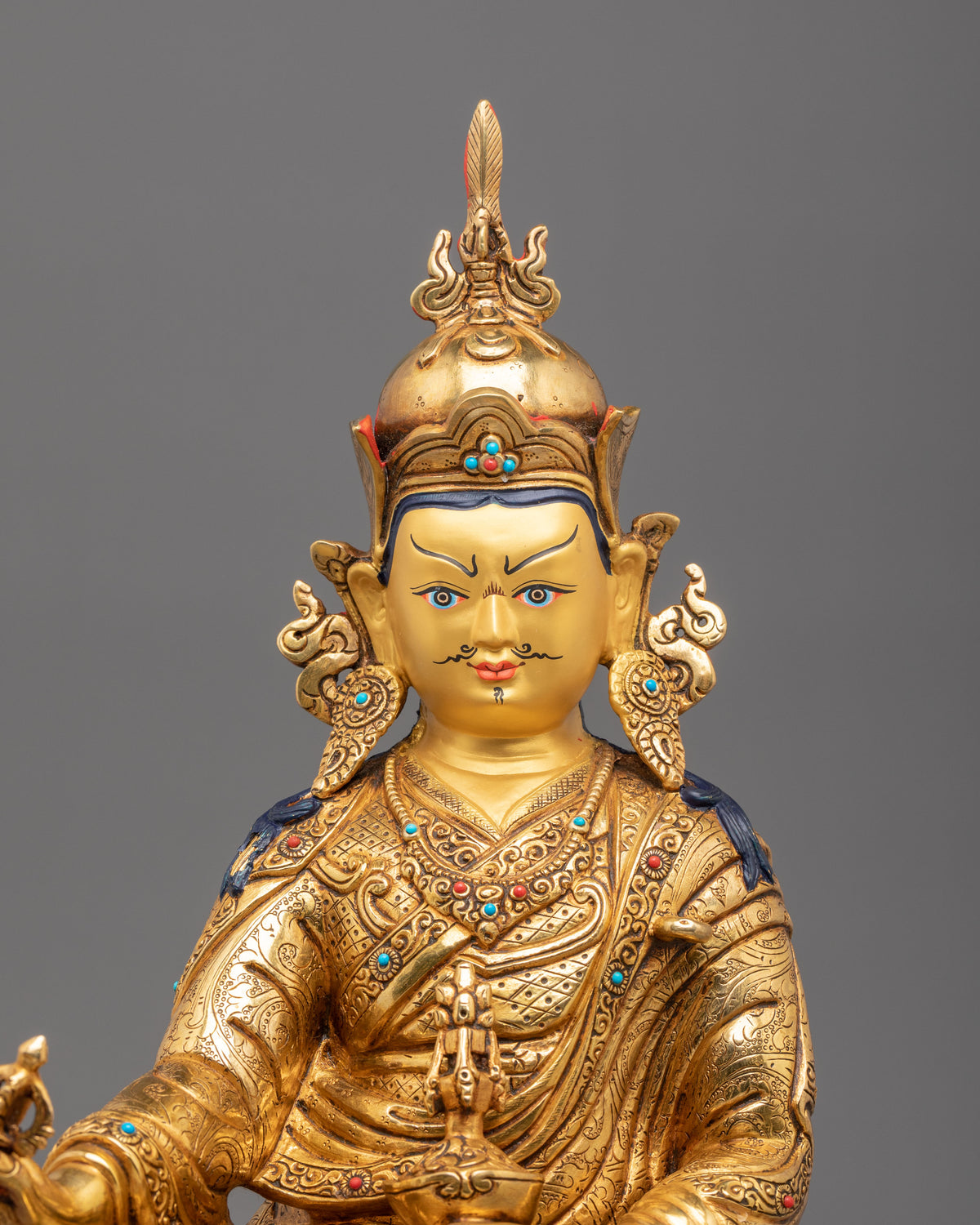 Guru Rinpoche Statue | Tibetan Buddhist Sculpture of Wisdom