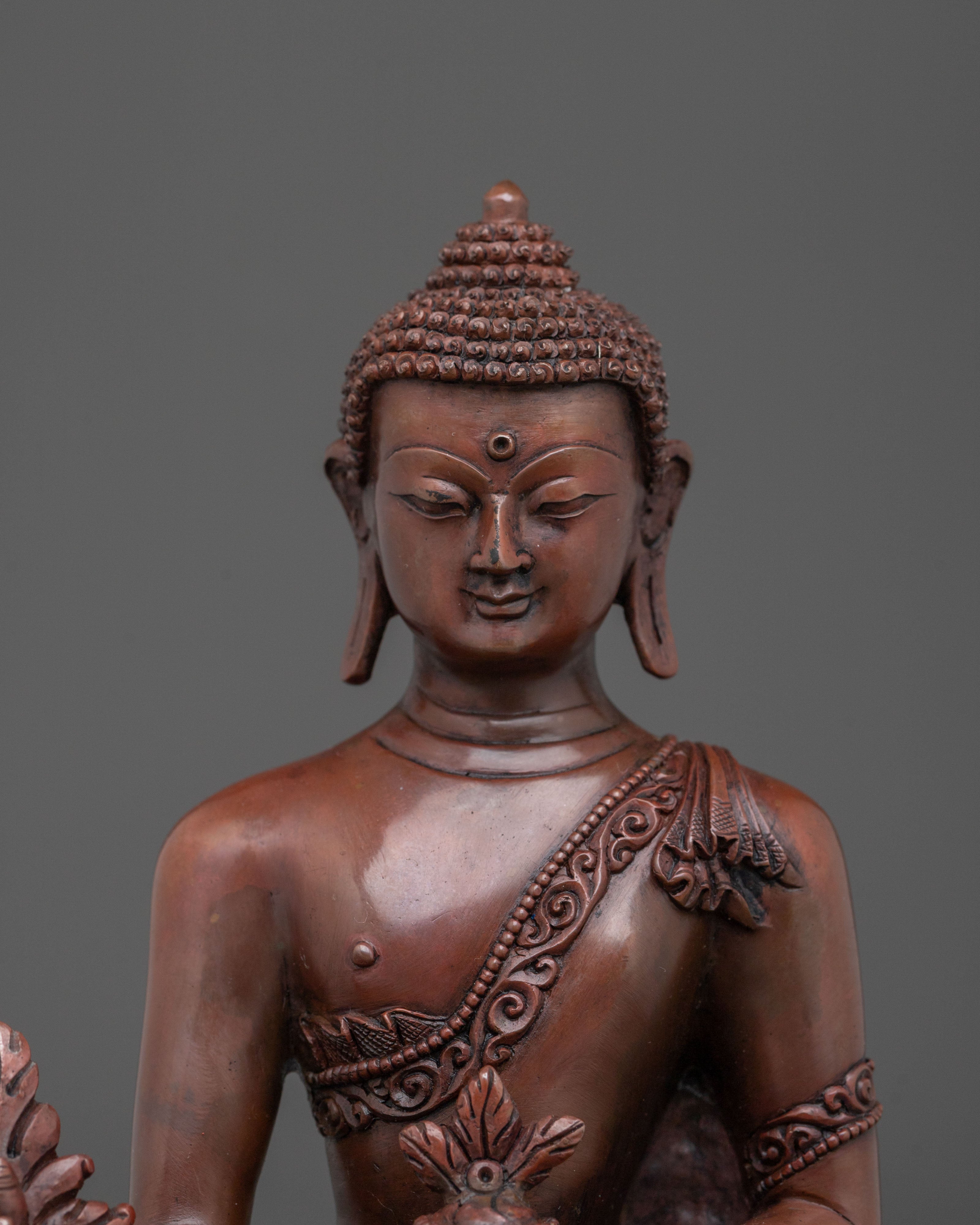 Medicine Buddha Sculpture | Tibetan Buddhist Healing Deity
