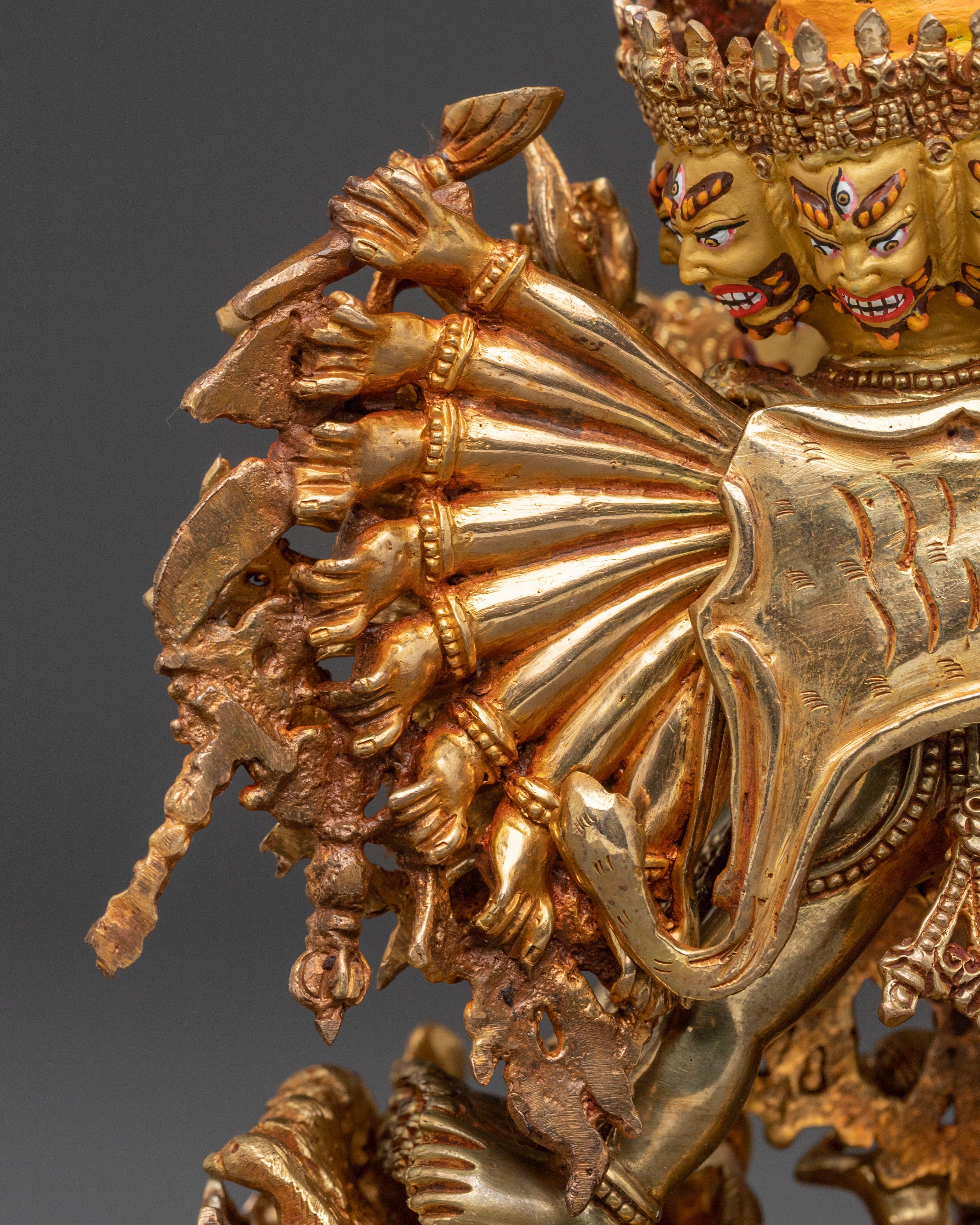 Destroyer of Death Yamantaka Statue – Handcrafted Copper Masterpiece