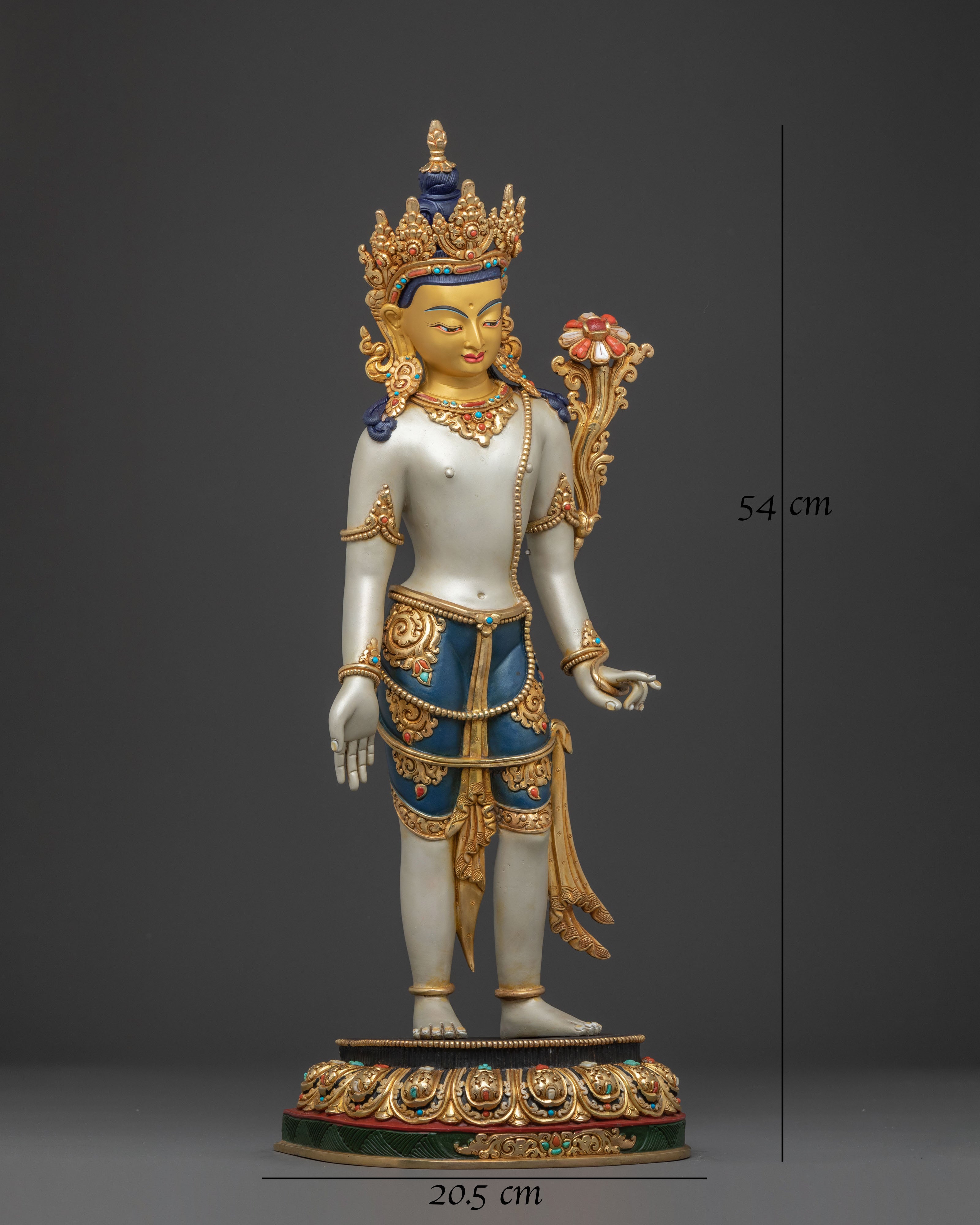 Lokeshwor Meditation Statue | 24K Gold Gilded