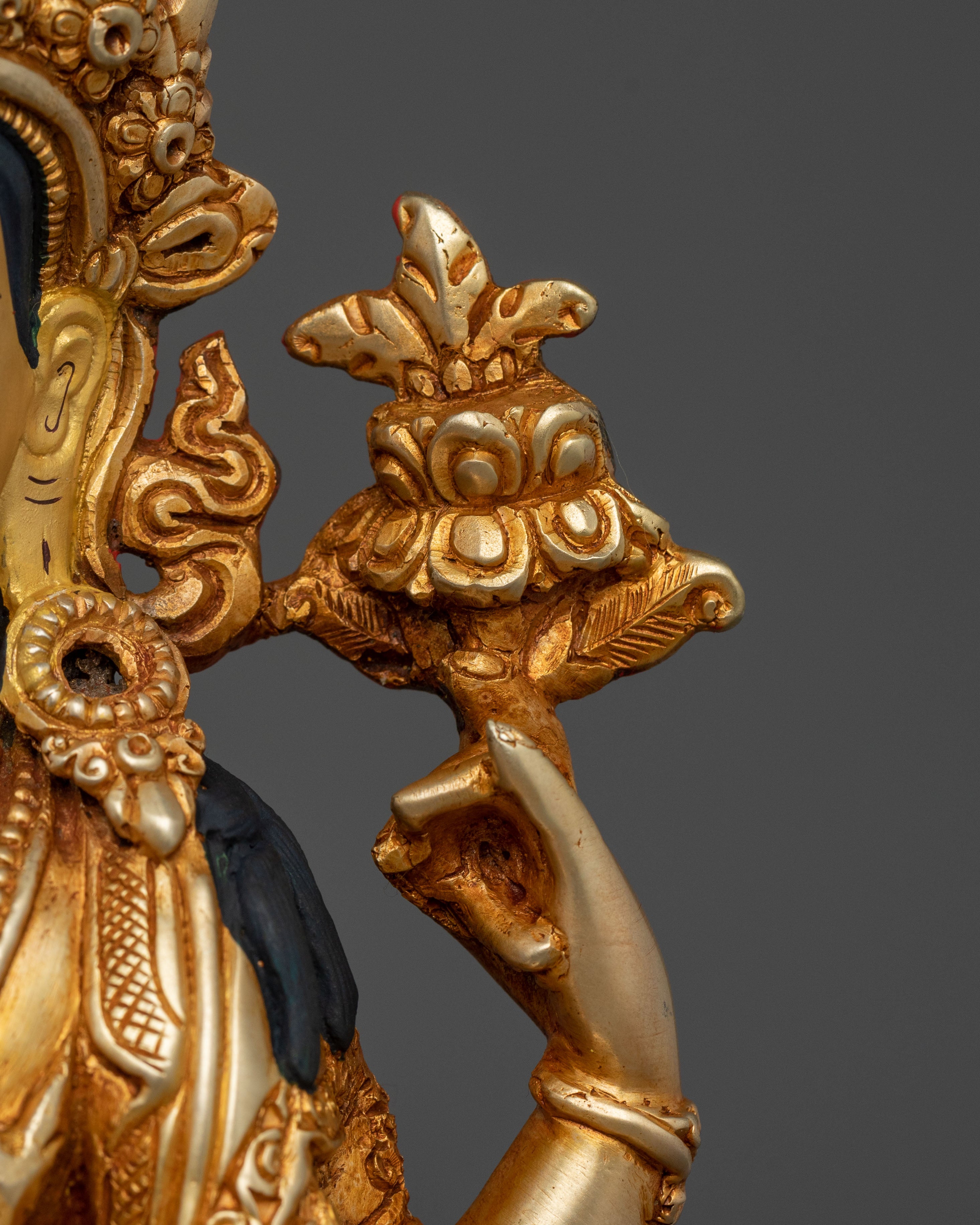 Four Armed Chenrezig Copper Sculpture | Home Decor