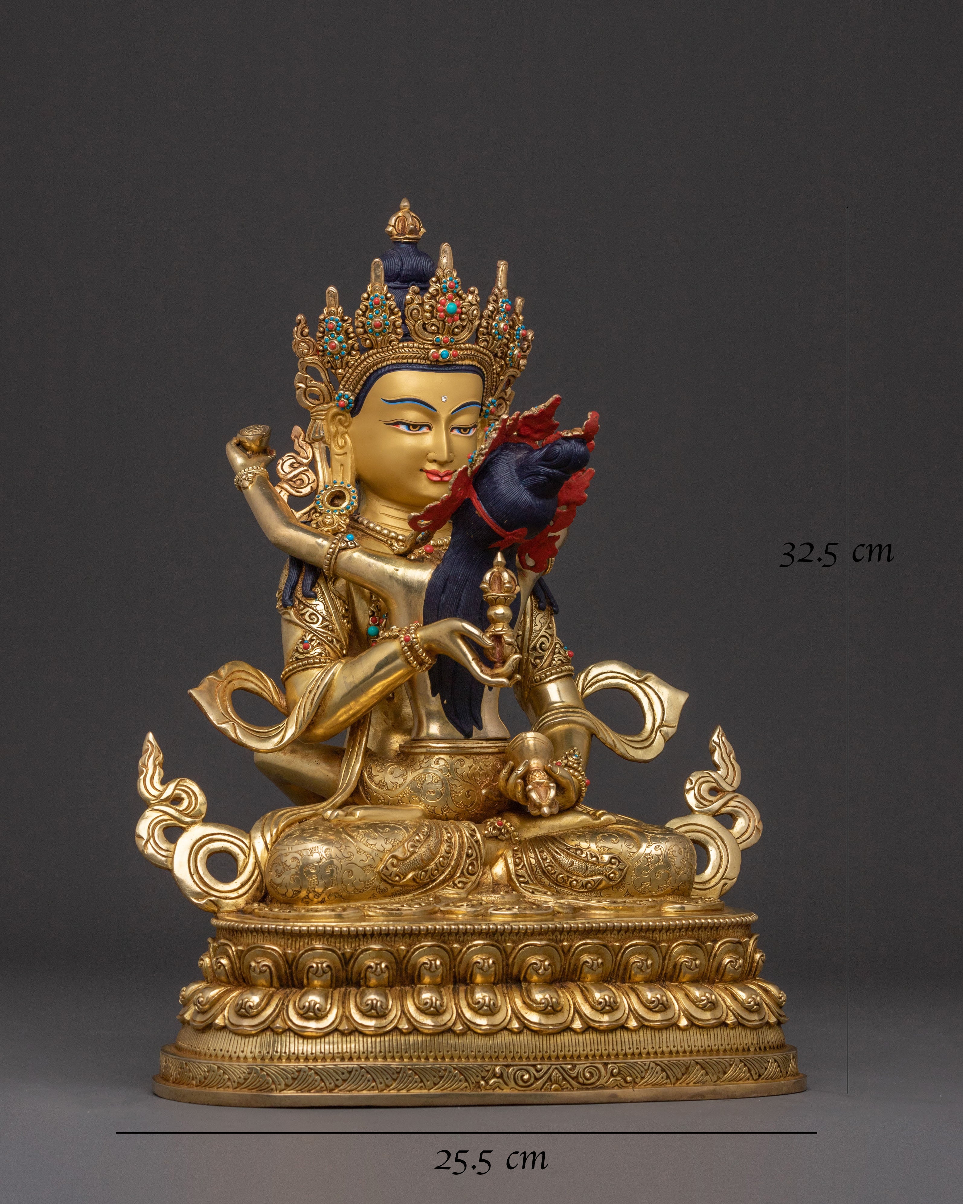 Vajrasattva Statue with Vajragarvi | Divine Figure