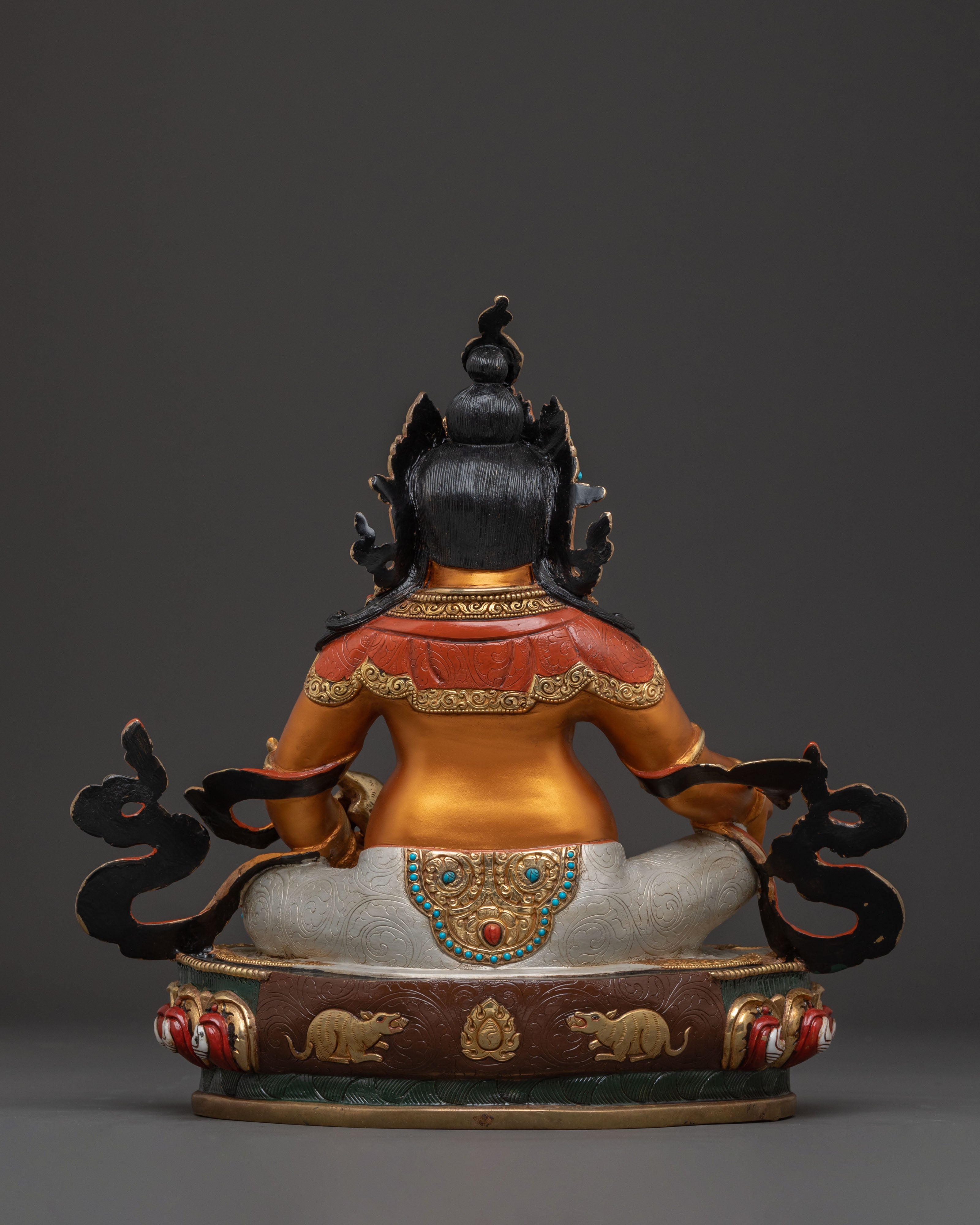 Dzambhala Protector Statue – 24K Gilded Serenity