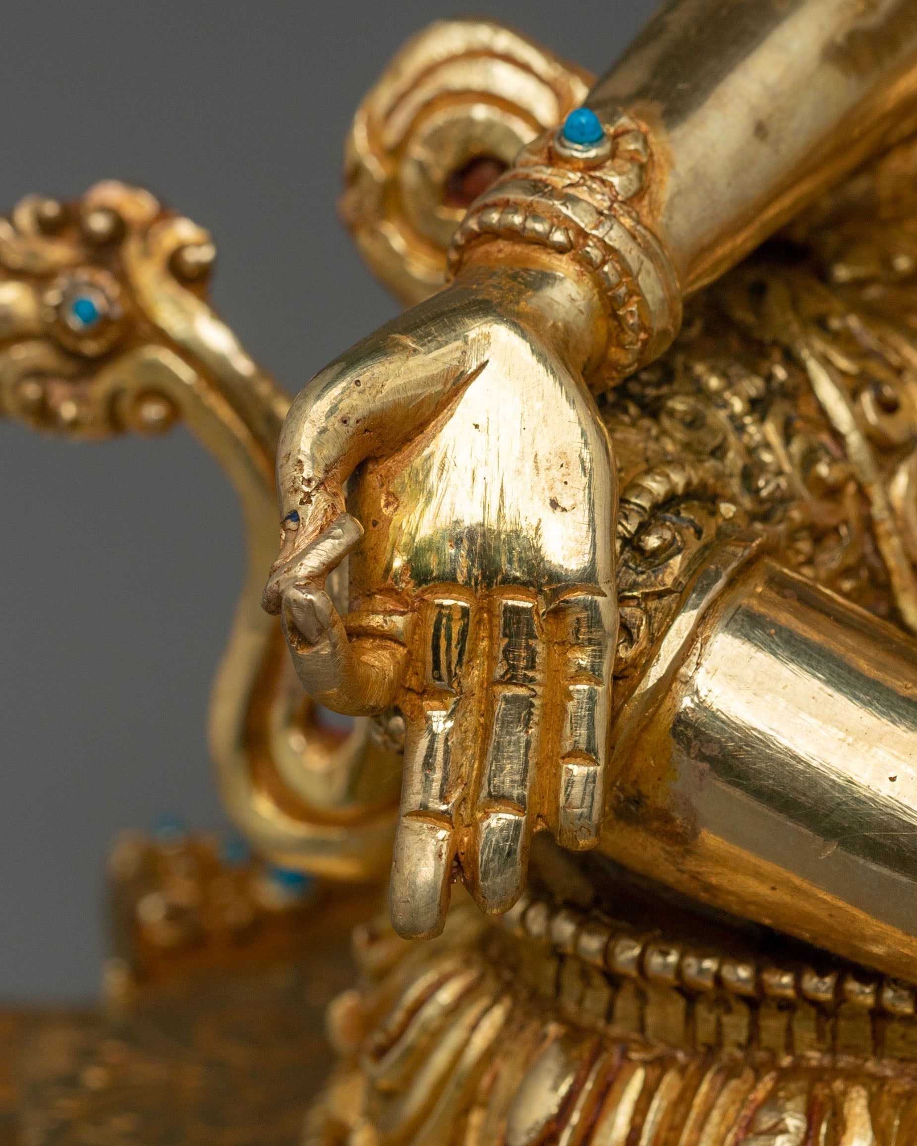 Green Tara  Healing Figurine | 24K Gold Glided
