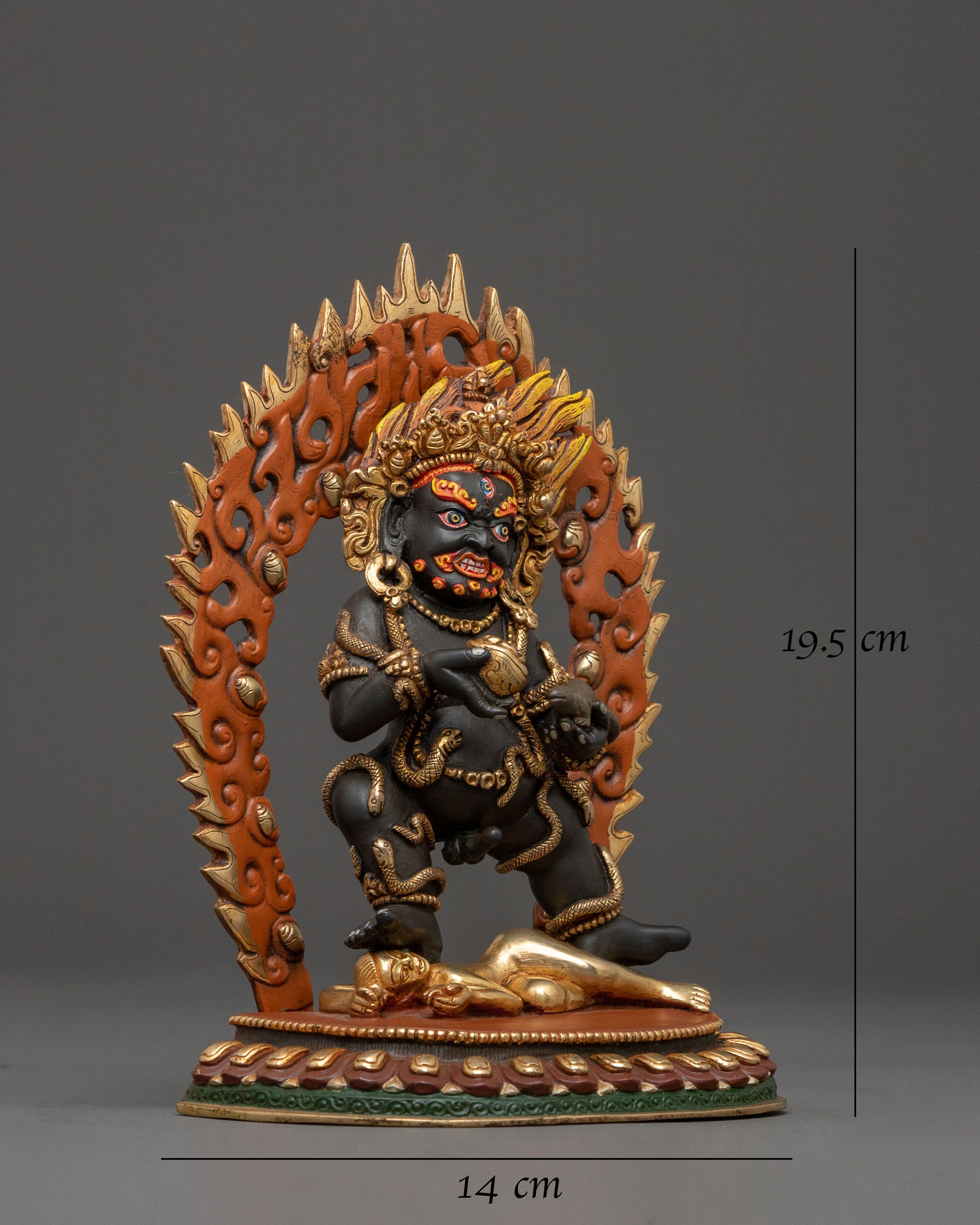 Black Dzambhala Statue | Sacred Wealth Deity
