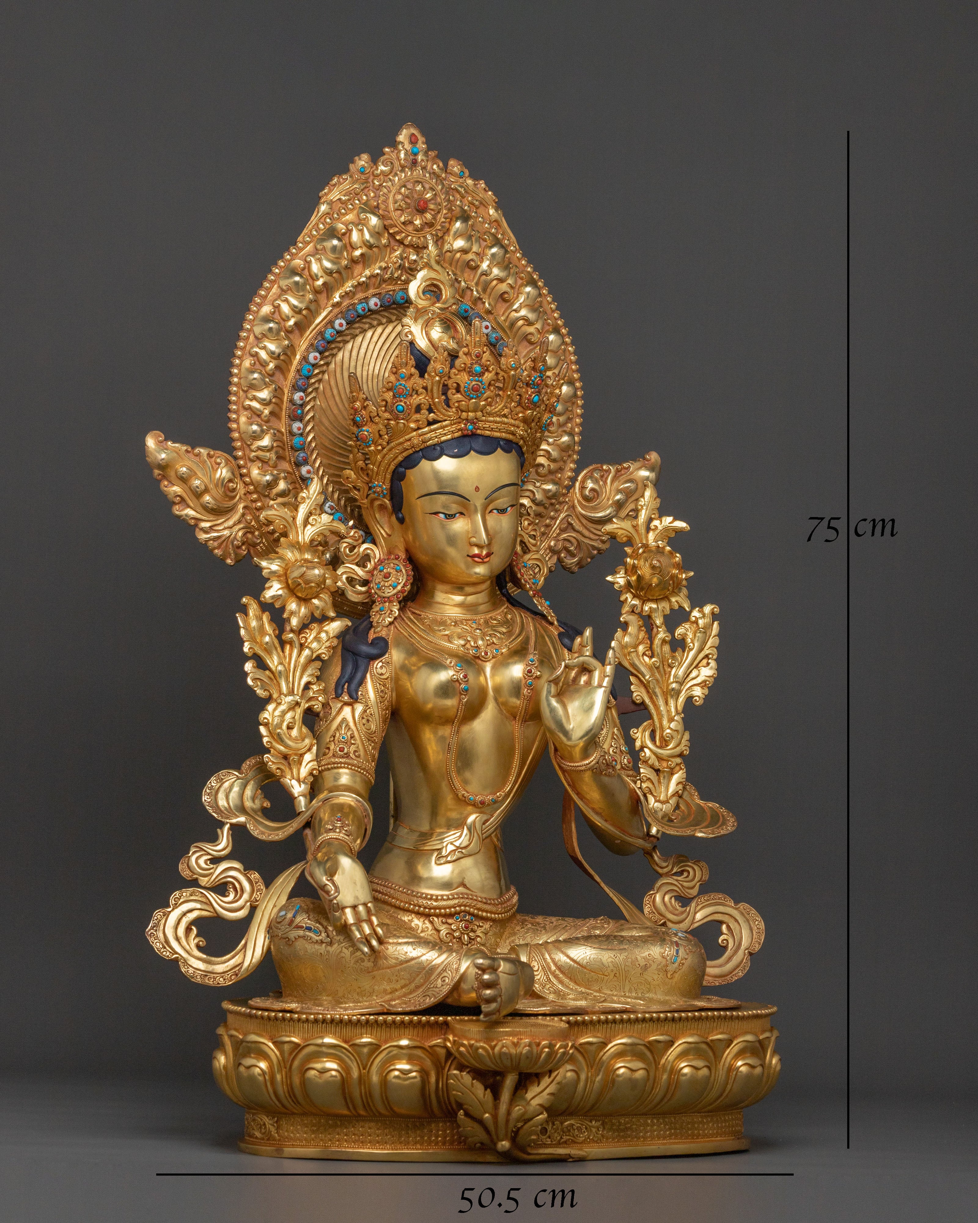 Green Tara Statue | Tibetan Goddess of Protection