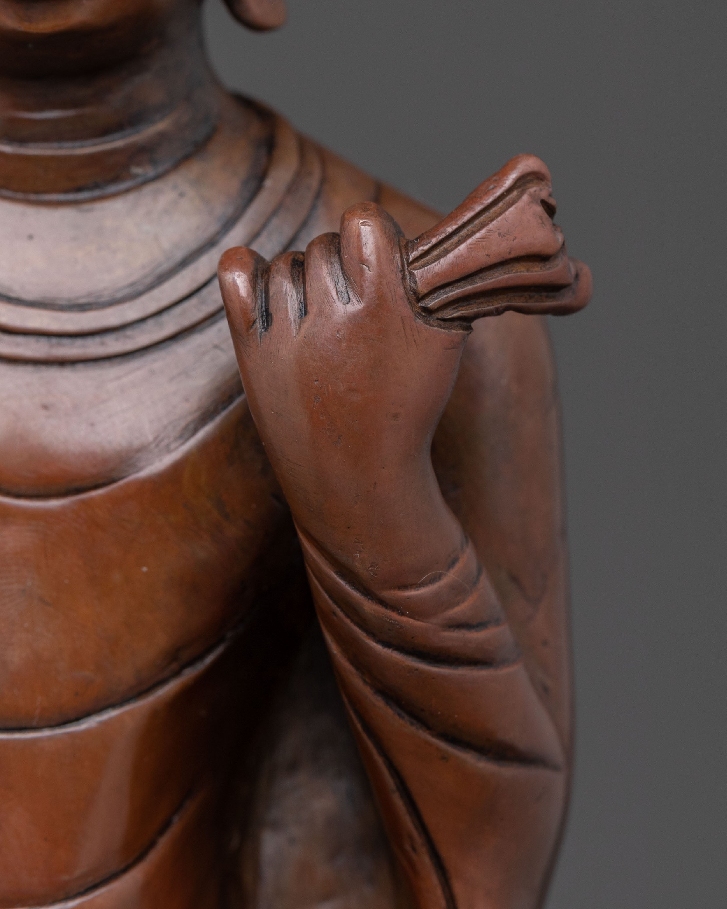 Dipankara Buddha Statue | Oxidized Copper Figure