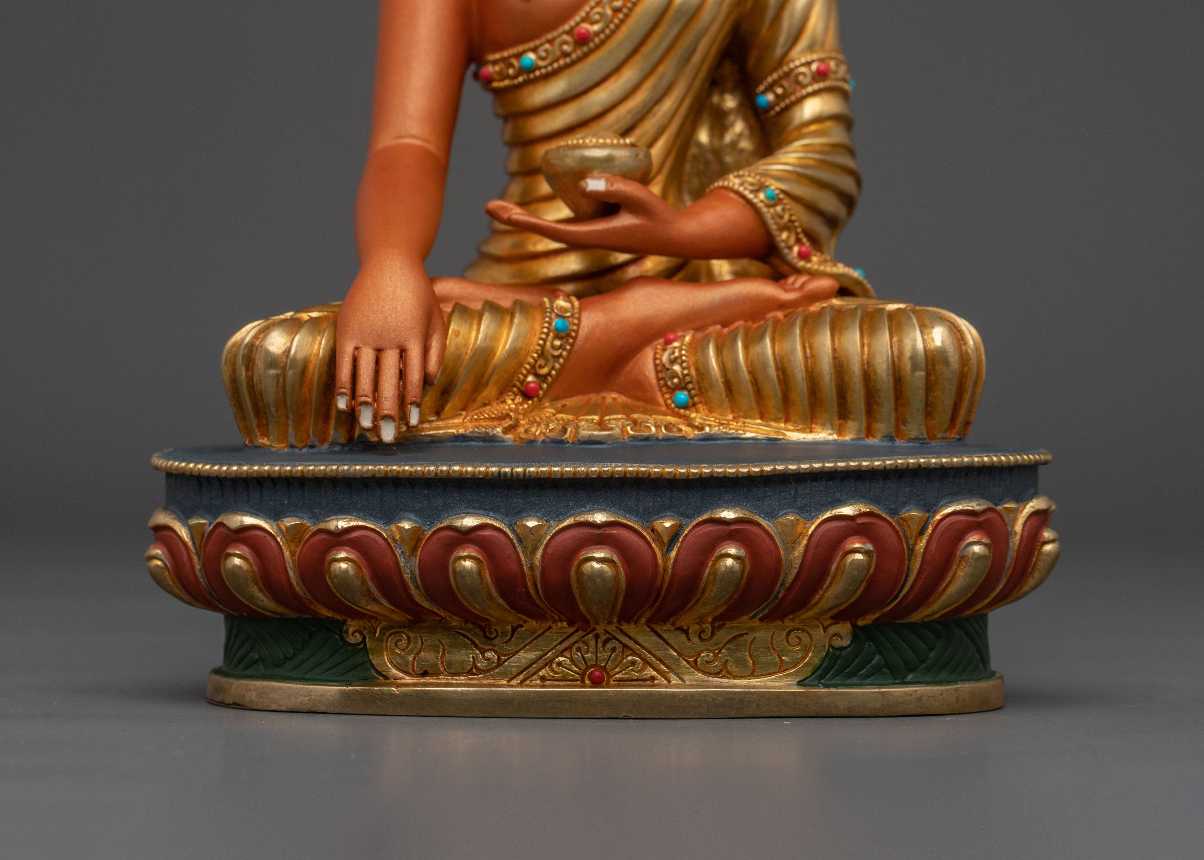 Three Buddhas Altar Statue Set | Sacred Tibetan Buddhist Trio Sculpture