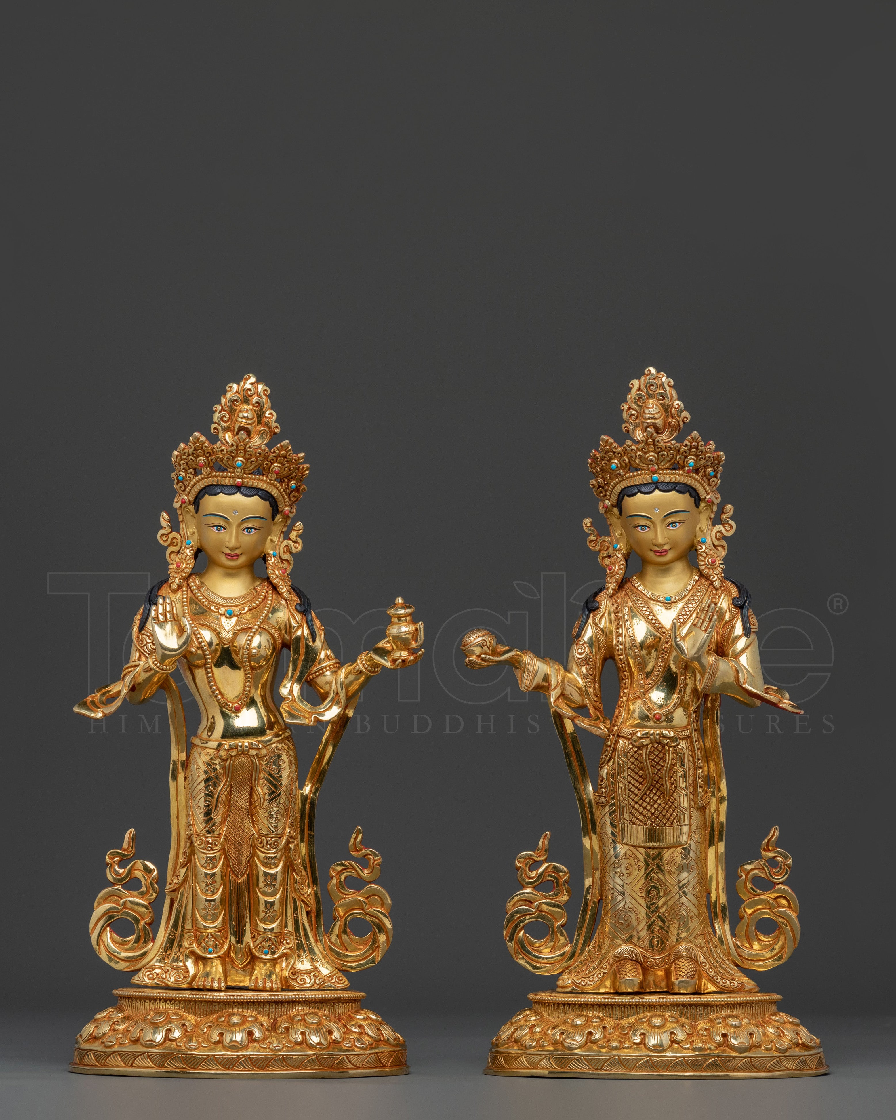 Yeshe Tsogyal and Mandarva Divine Statue Set