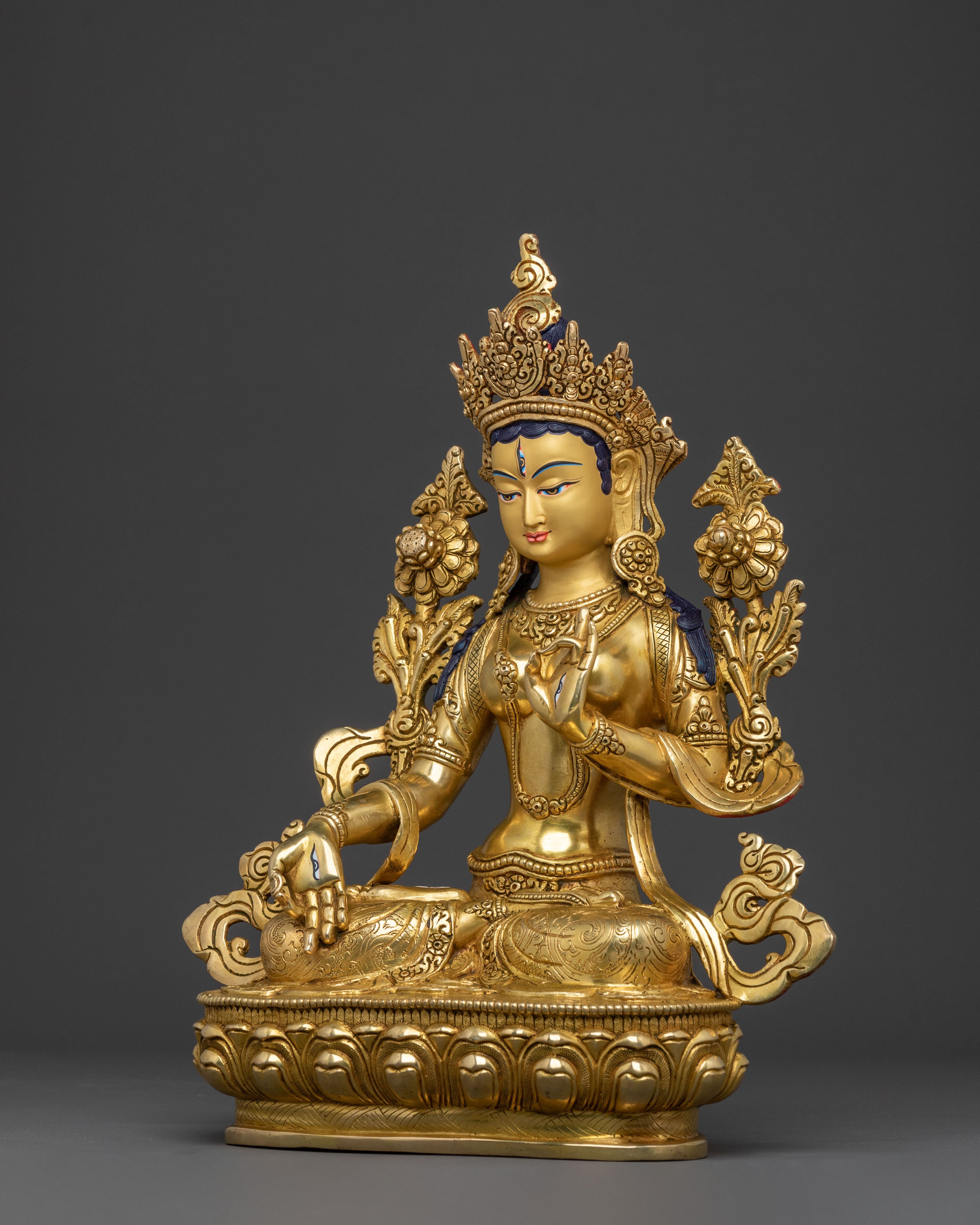 White Tara: Himalayan Buddhist Sacred Figurine