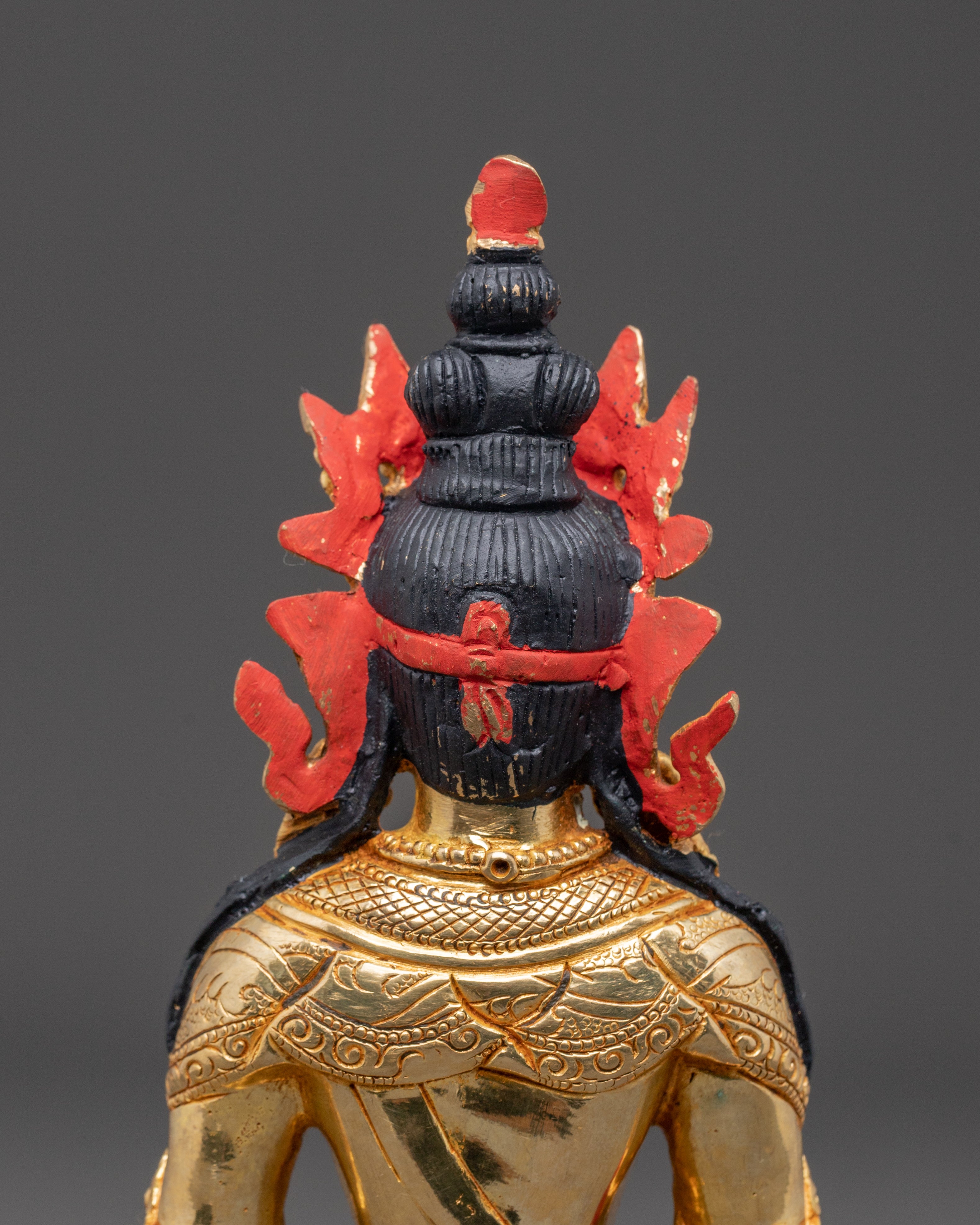 Amitayus Copper Statue Symbolizing Longevity | Handmade in Nepal