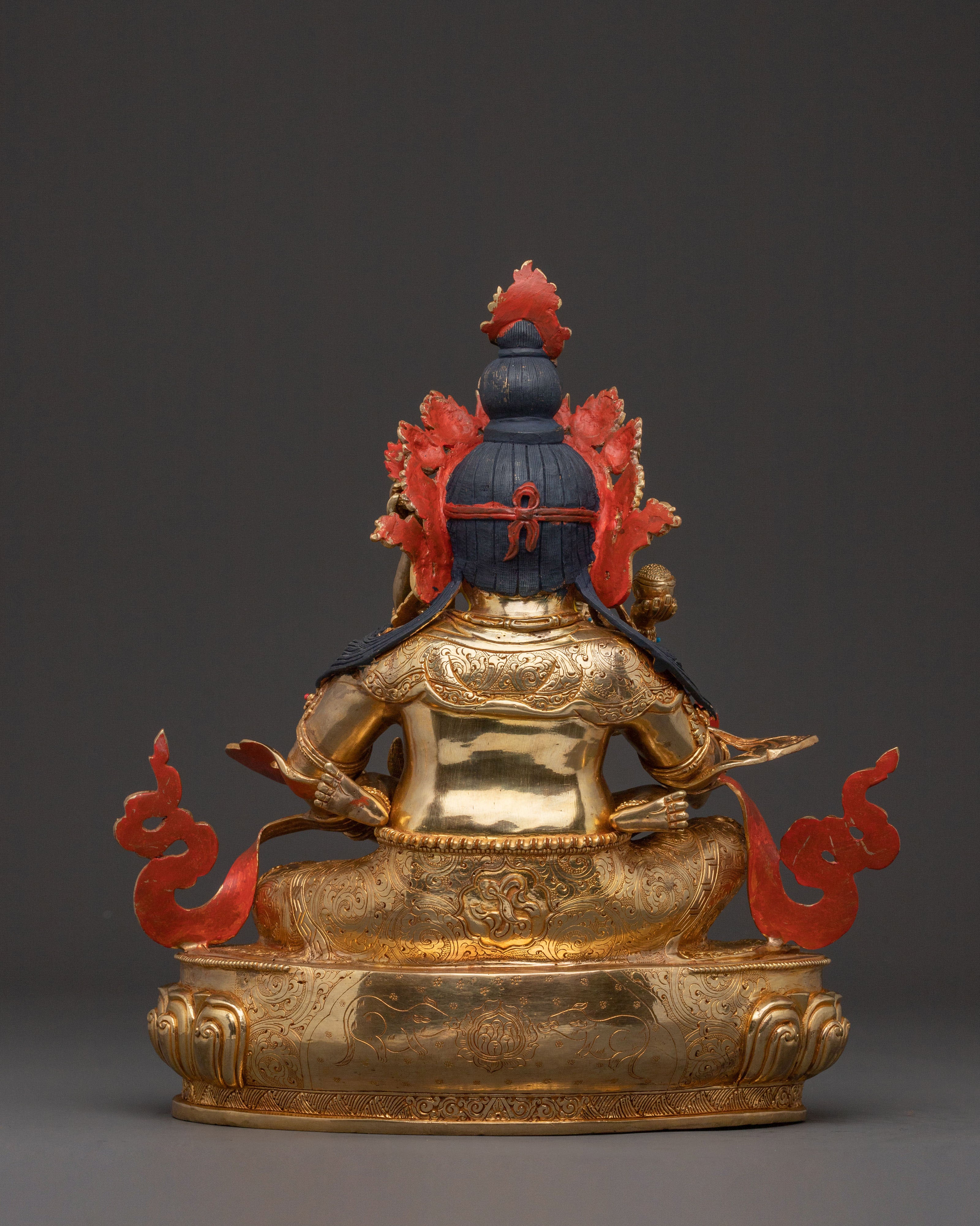 Green Dzambhala Spiritual Statue | Generosity Figure