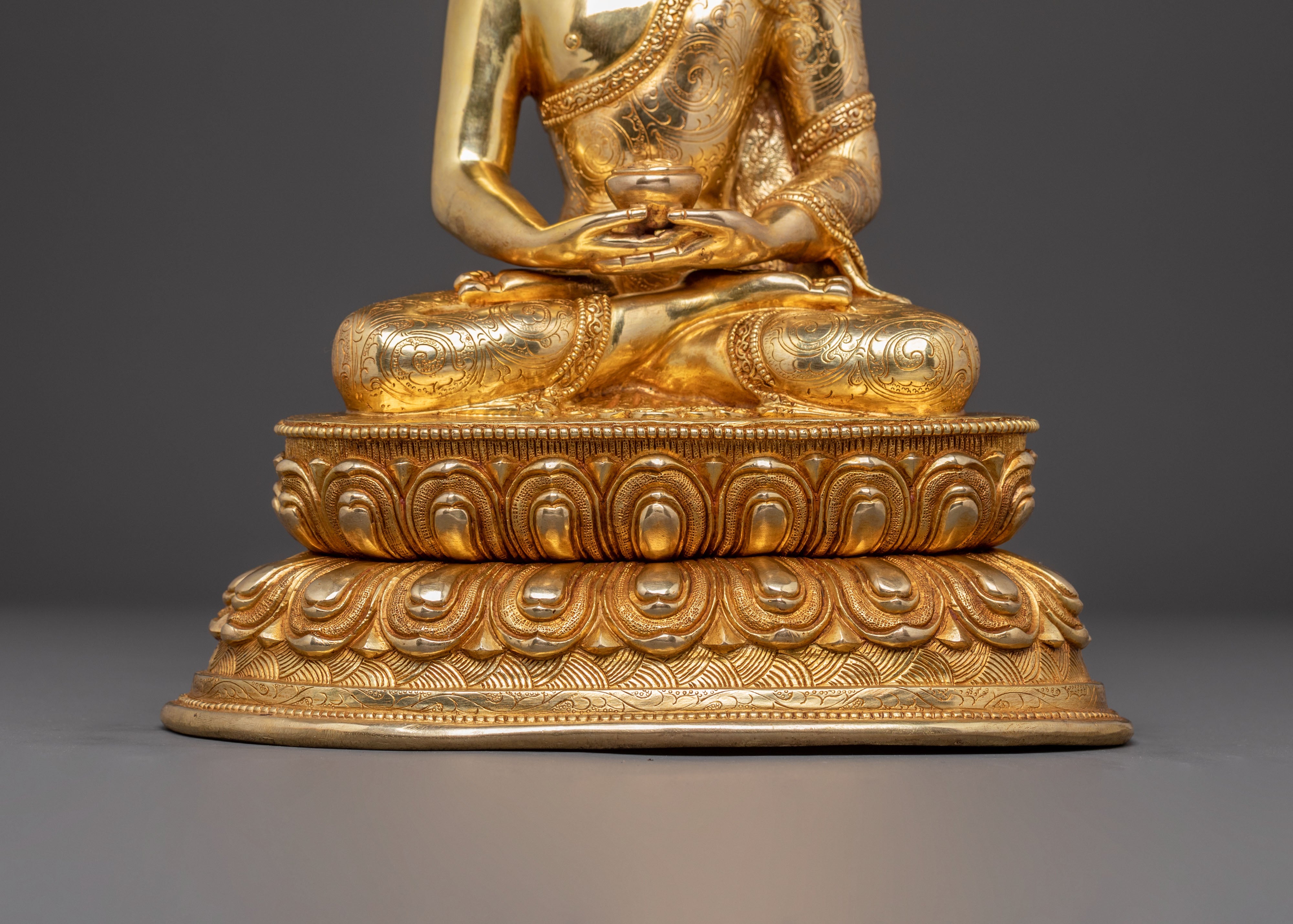 Handmade Amitabha Golden Statue: The Great 48 Vows