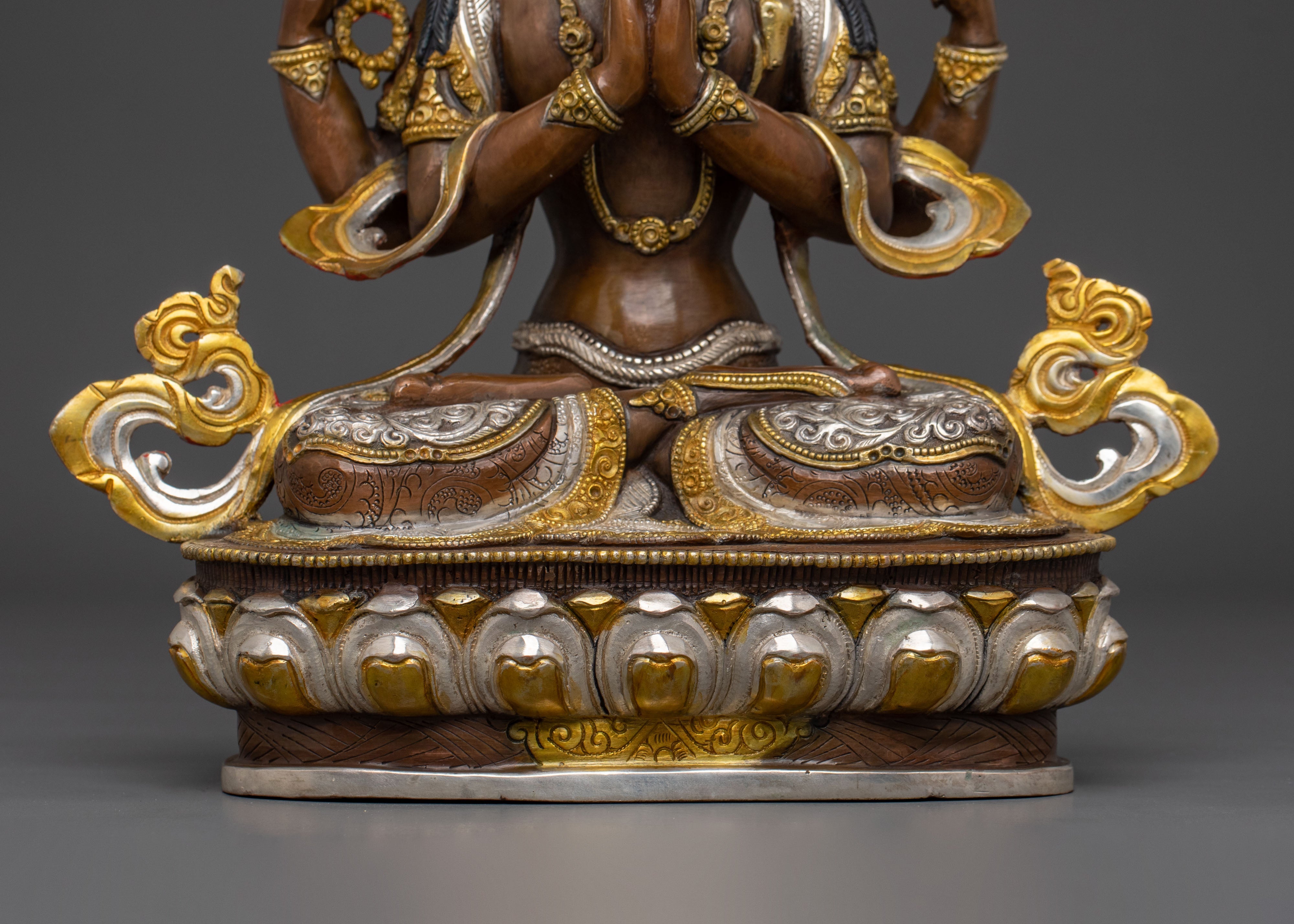 Chenrezig Four Armed Statue | Tibetan Buddhist Deity of Universal Compassion
