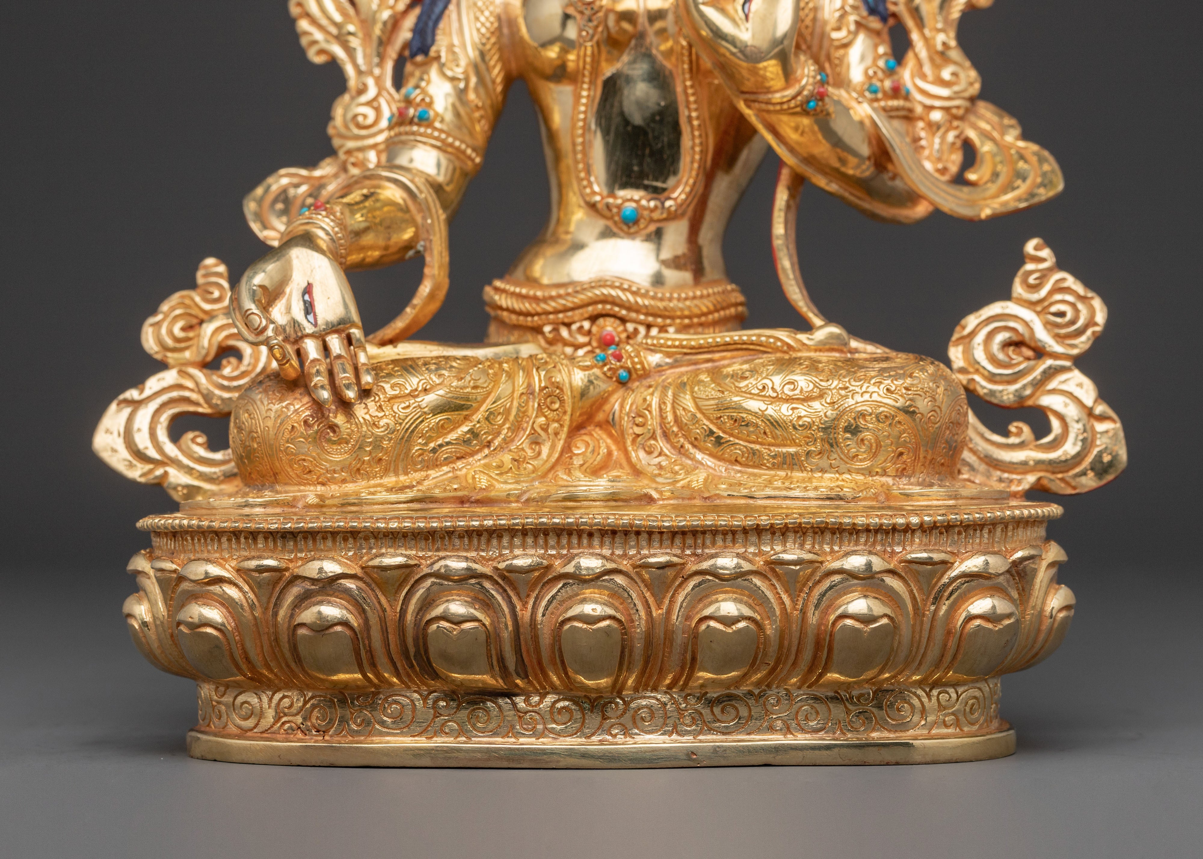 White Tara Healing Deity Sculpture: Handcrafted Serenity