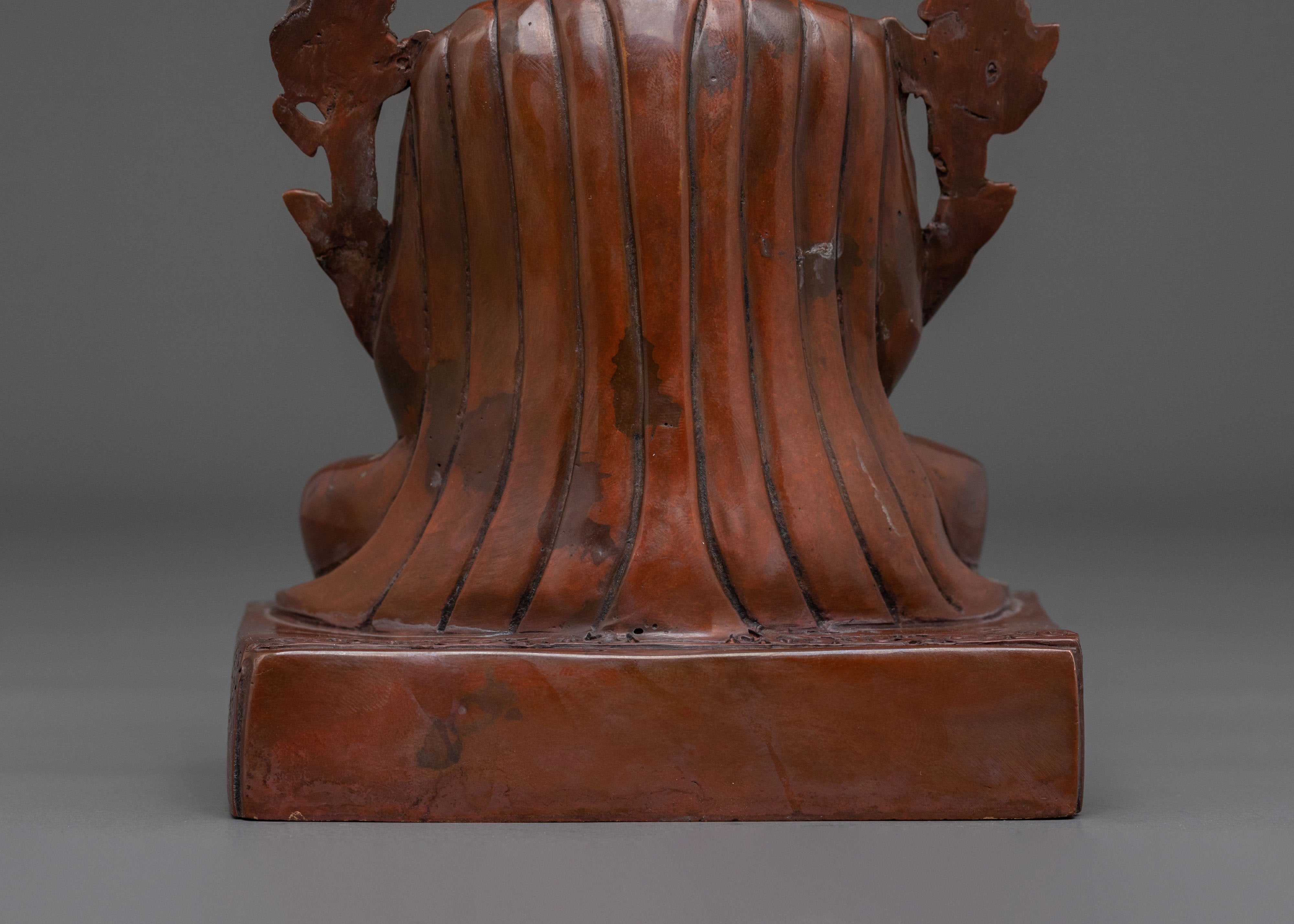 Tibetan Buddhist Master Karmapa Sculpture | Sacred Buddhist Altar Decor