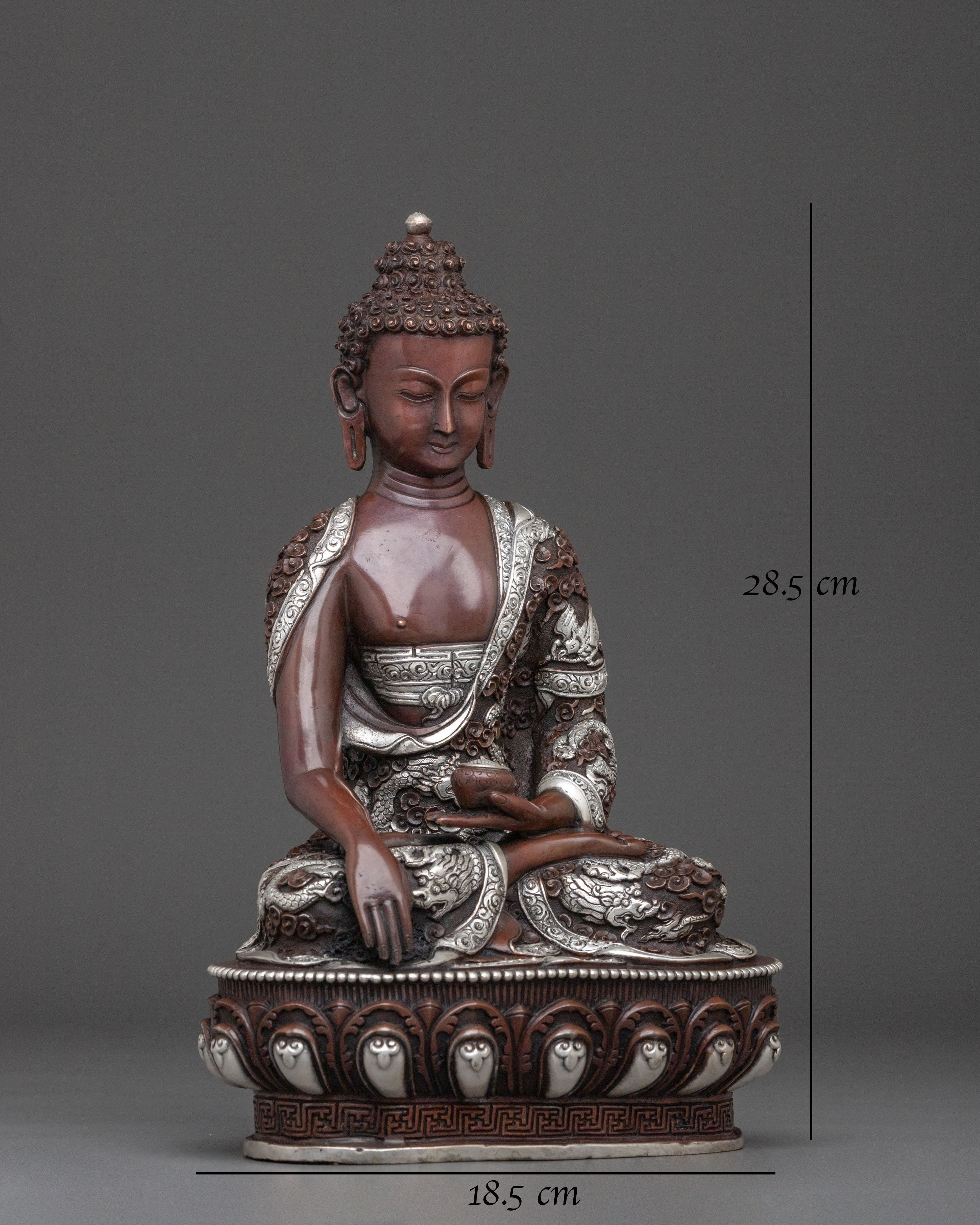 Hand Carved Shakyamuni Buddha Himalayan Sculpture