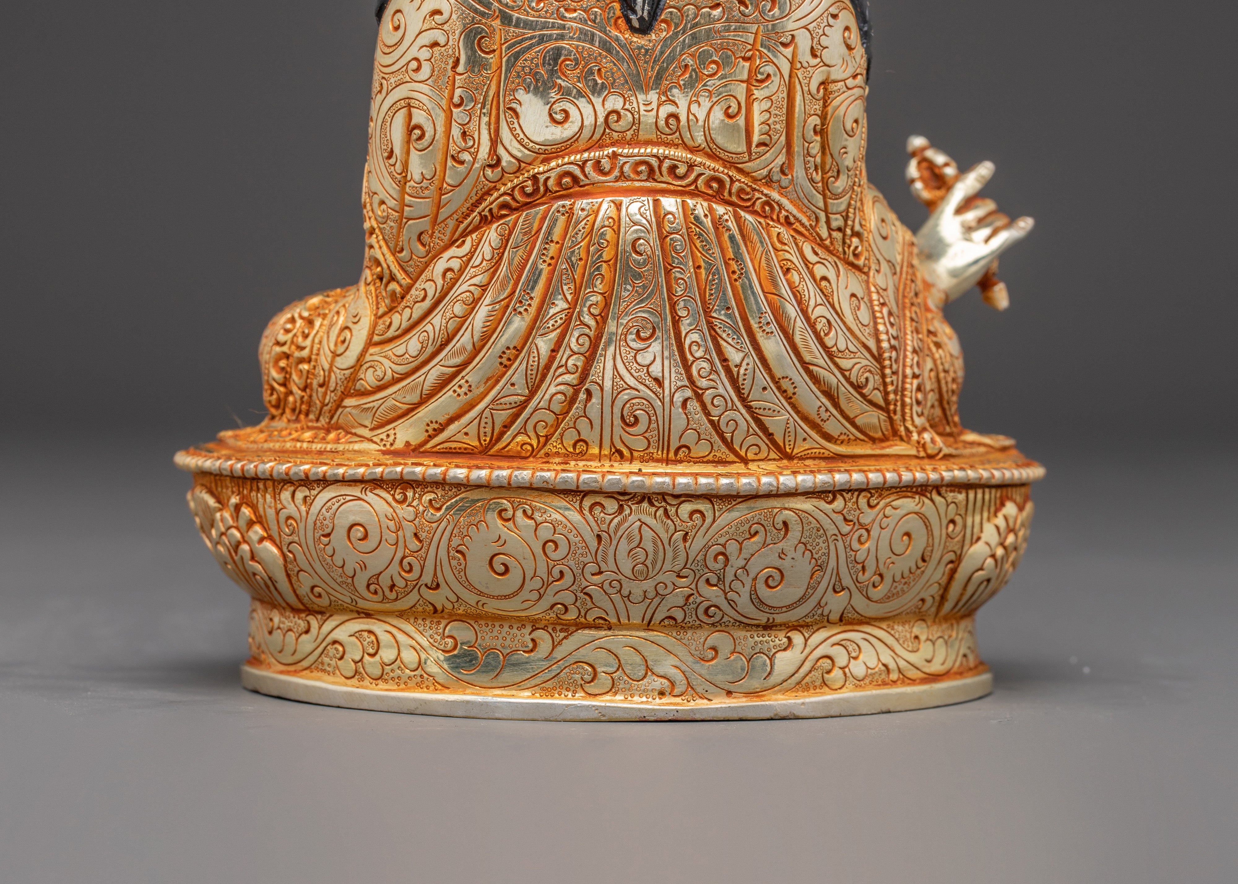 Guru Padmasambhava Golden Statue | Handcrafted 24K Gold-Gilded Sculpture