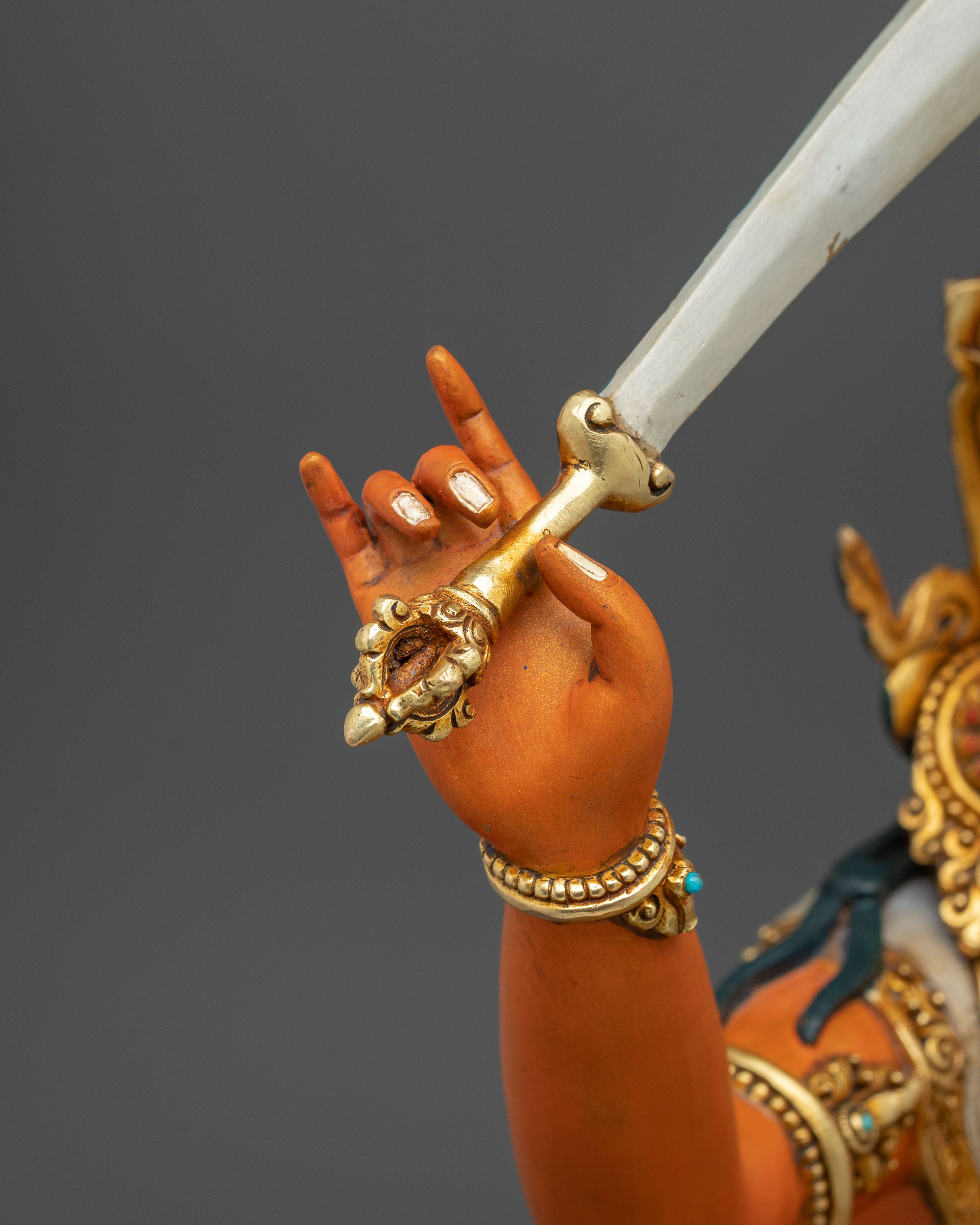 Manjushri Statue with 24K Gold Gilding | Made in Nepal
