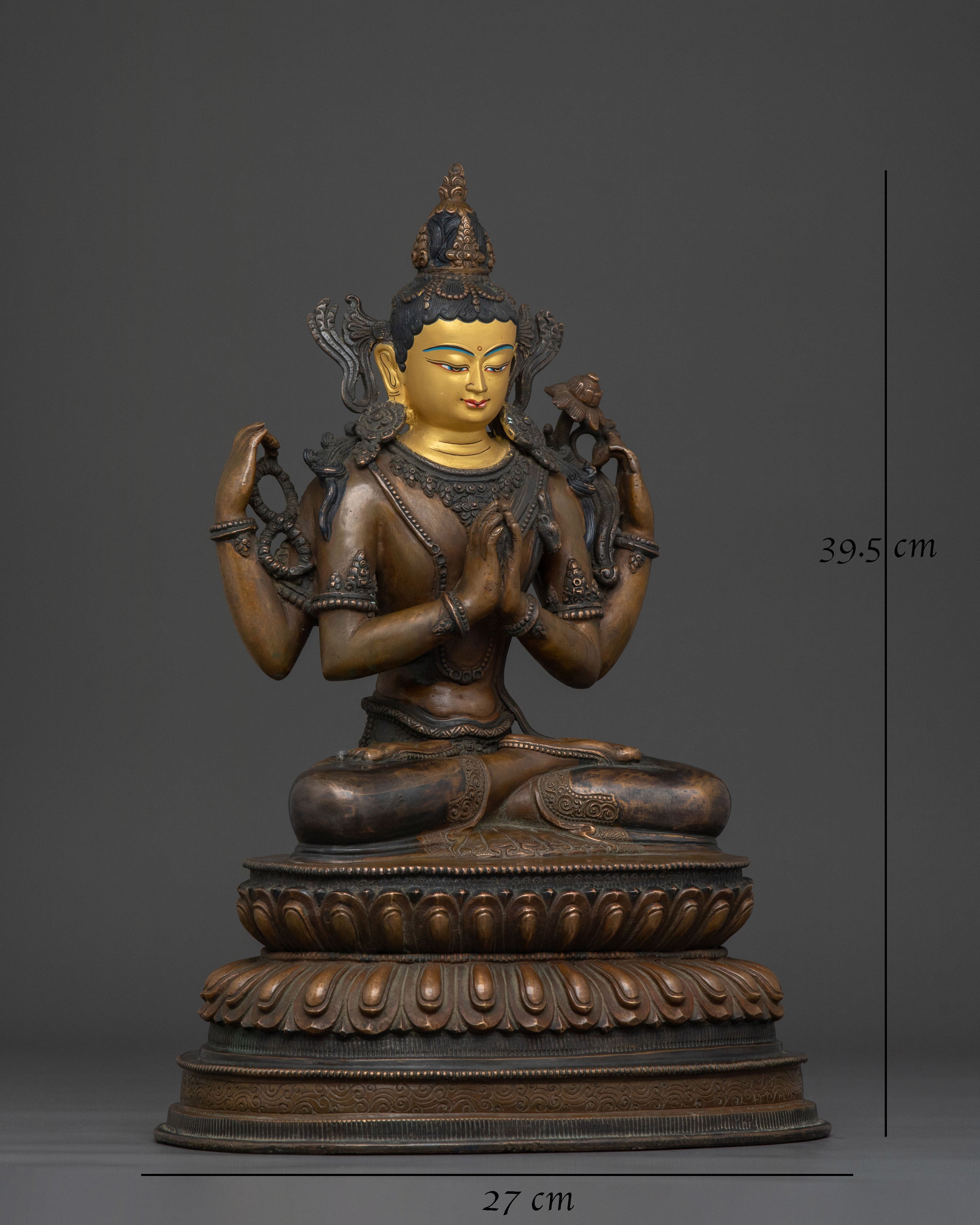Avalokiteshvara Compassion Statue | Deity of Mercy and Loving-Kindness