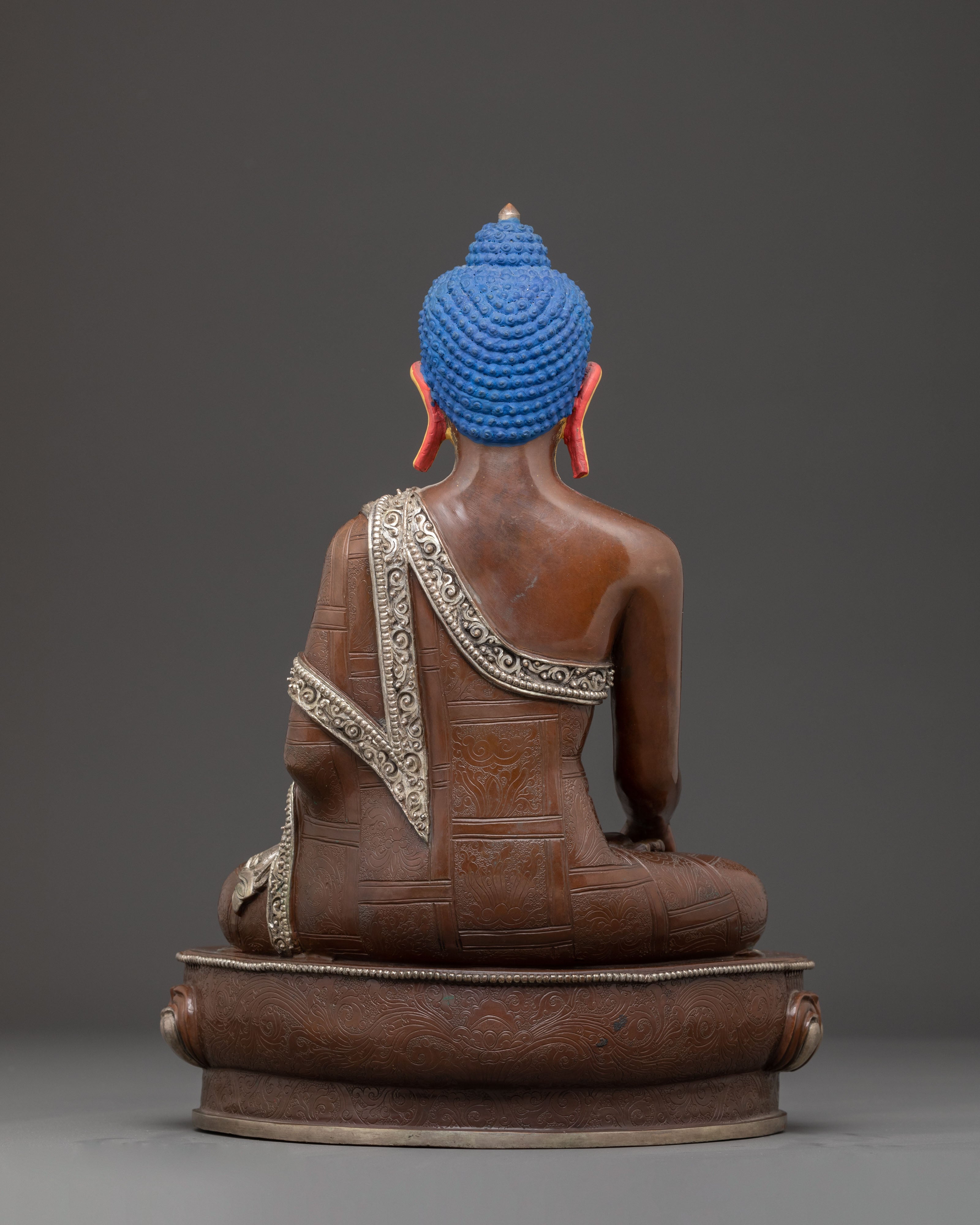 Handmade Oxidized Shakyamuni Buddha Statue | Home Decor