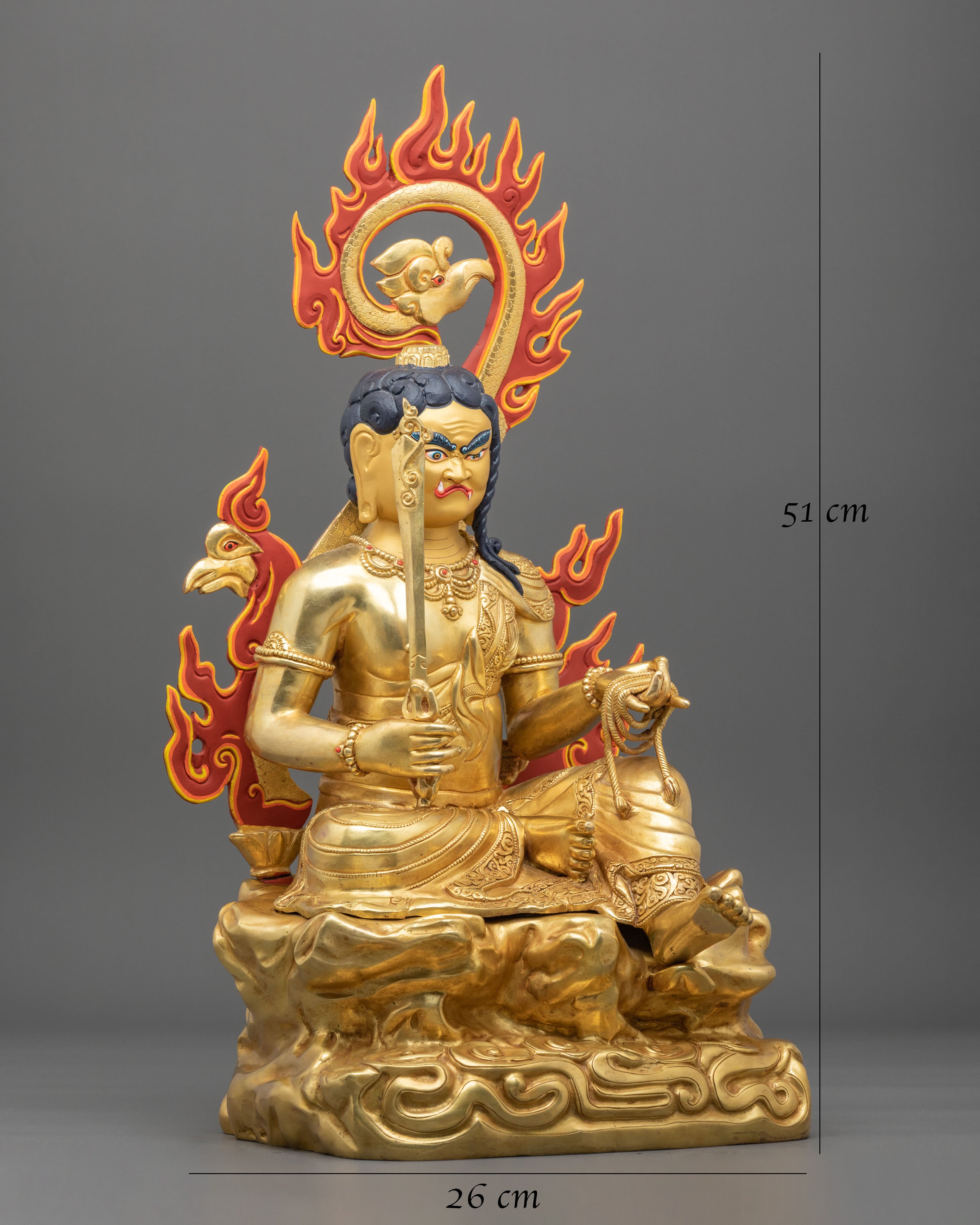Yamraj Spiritual Statue | Handcrafted Copper Figurine for Altar