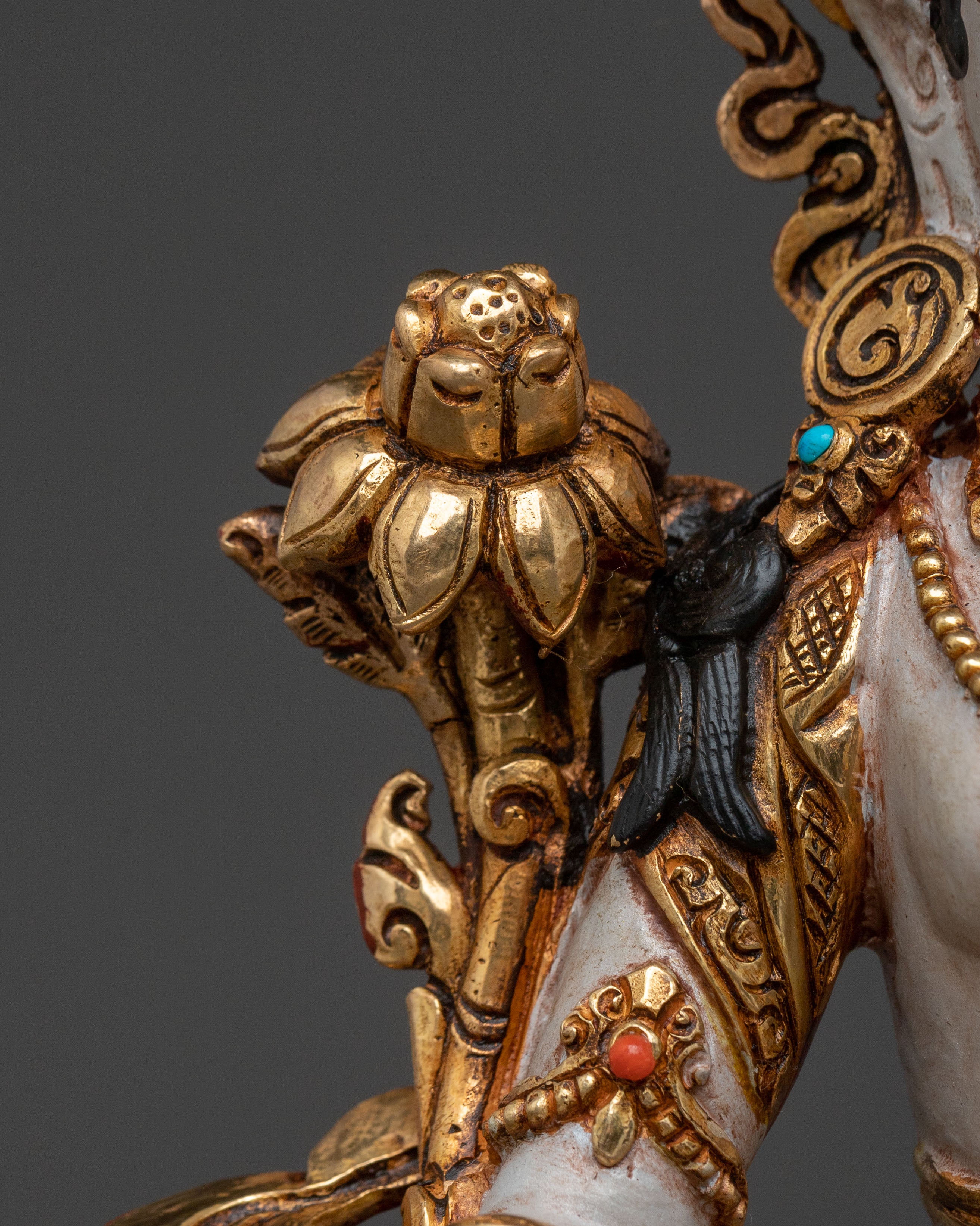 Statue of White Tara Goddess of Compassion: Handcrafted Serenity
