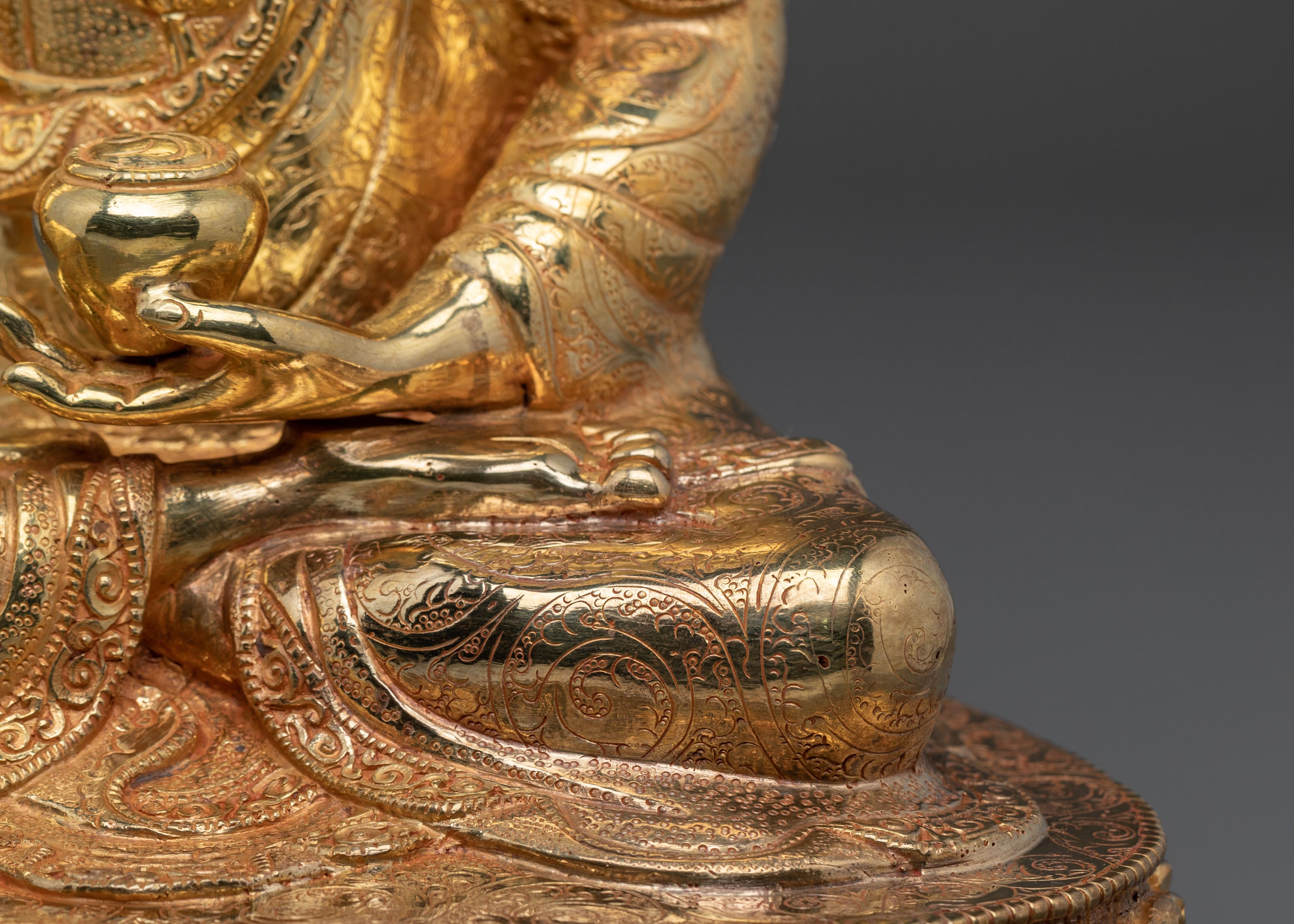 Shakyamuni Buddha Sculpture | Handmade Golden Figurine