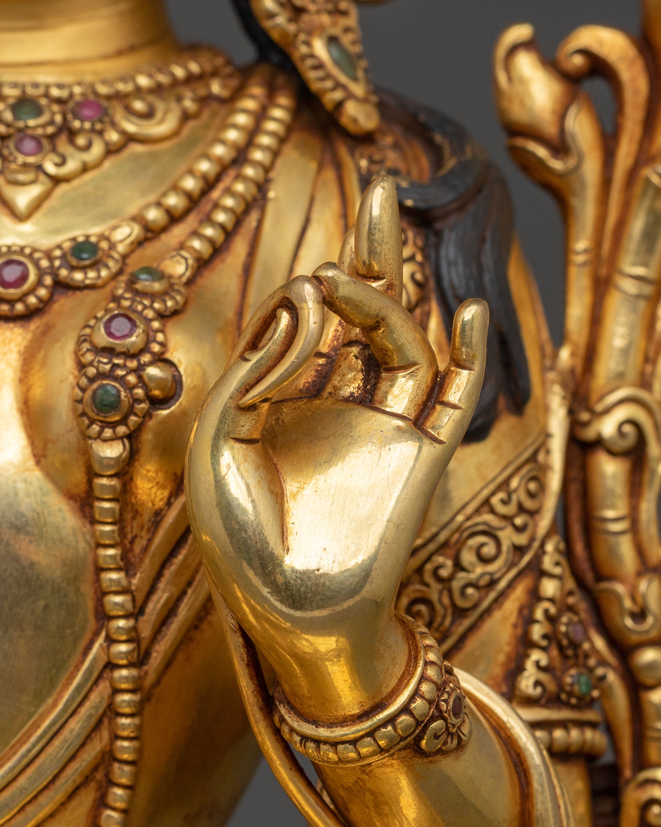 Traditional Green Tara Sculpture | Home Decor