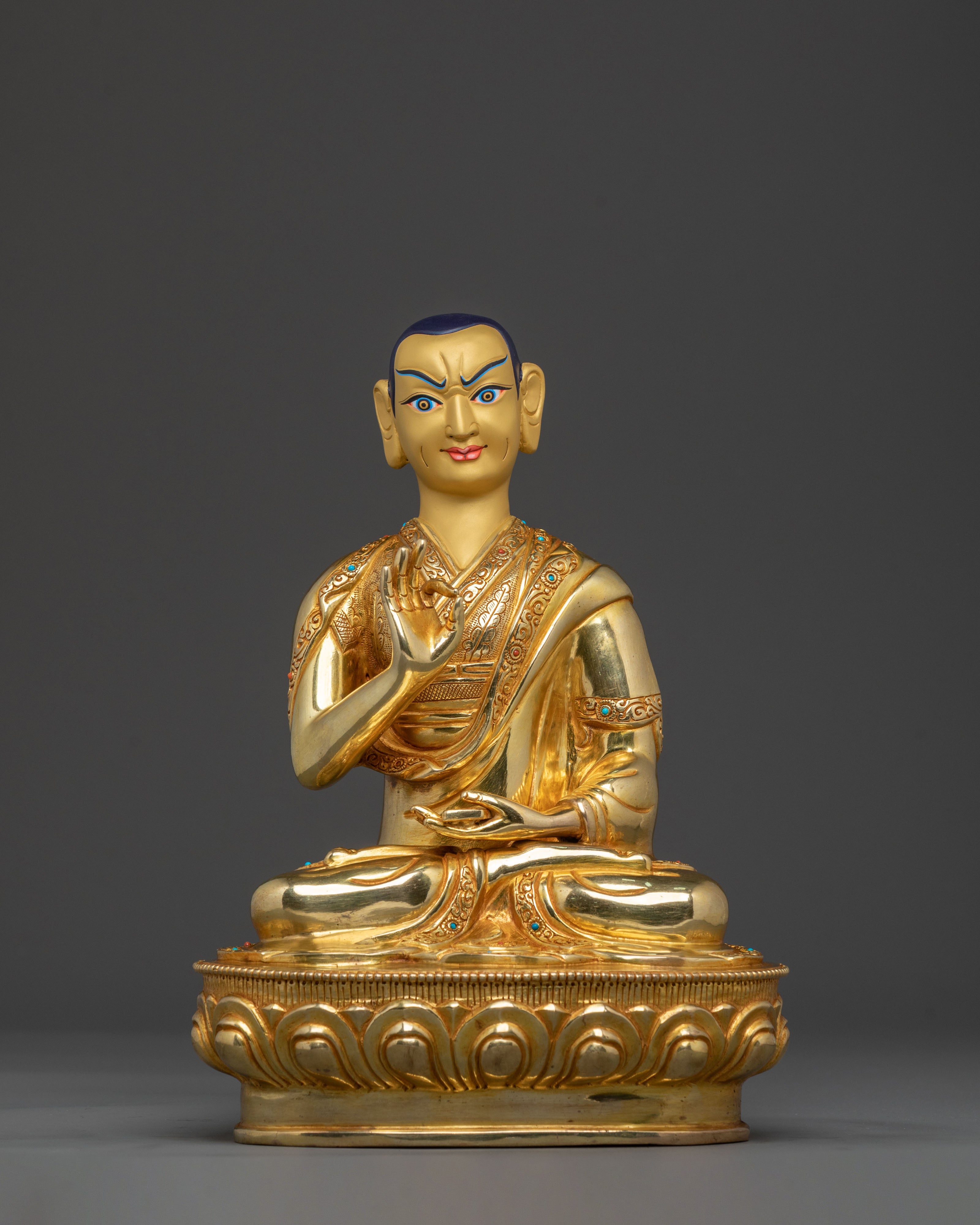Tsongkhapa Traditional Statue with Disciples | Symbol of Wisdom