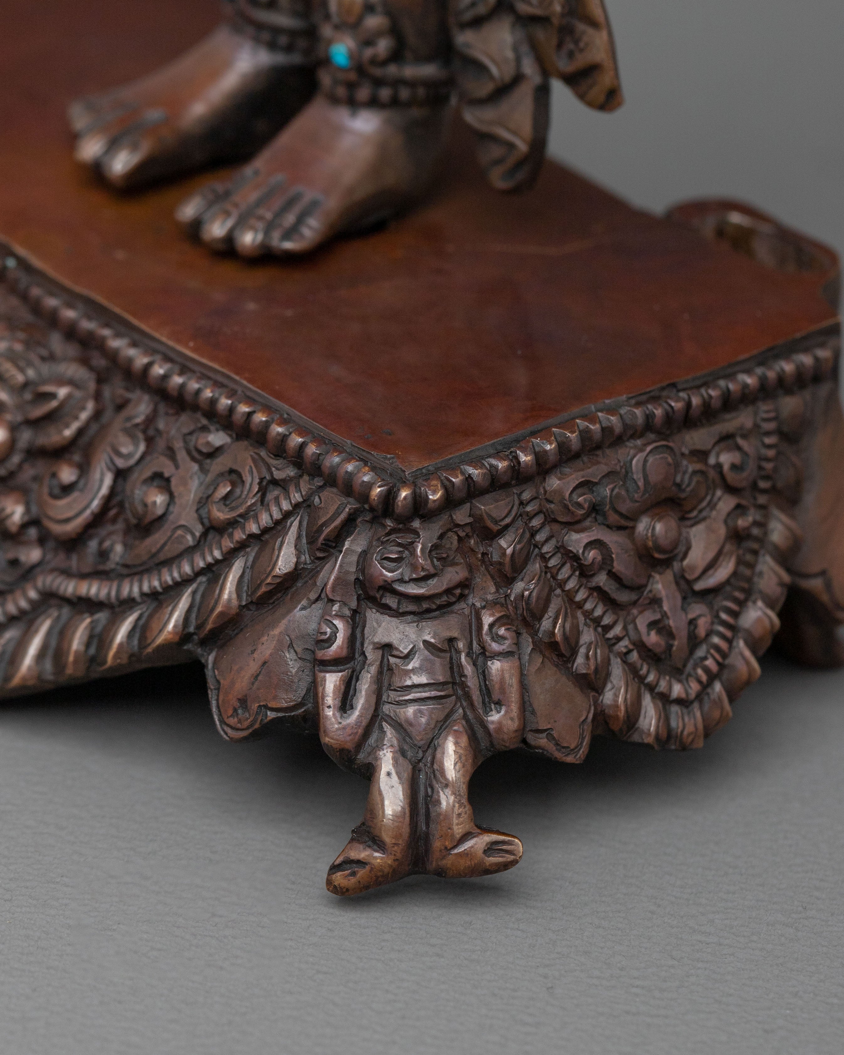 Padmapani Sacred Sculpture | Oxidized Copper Body