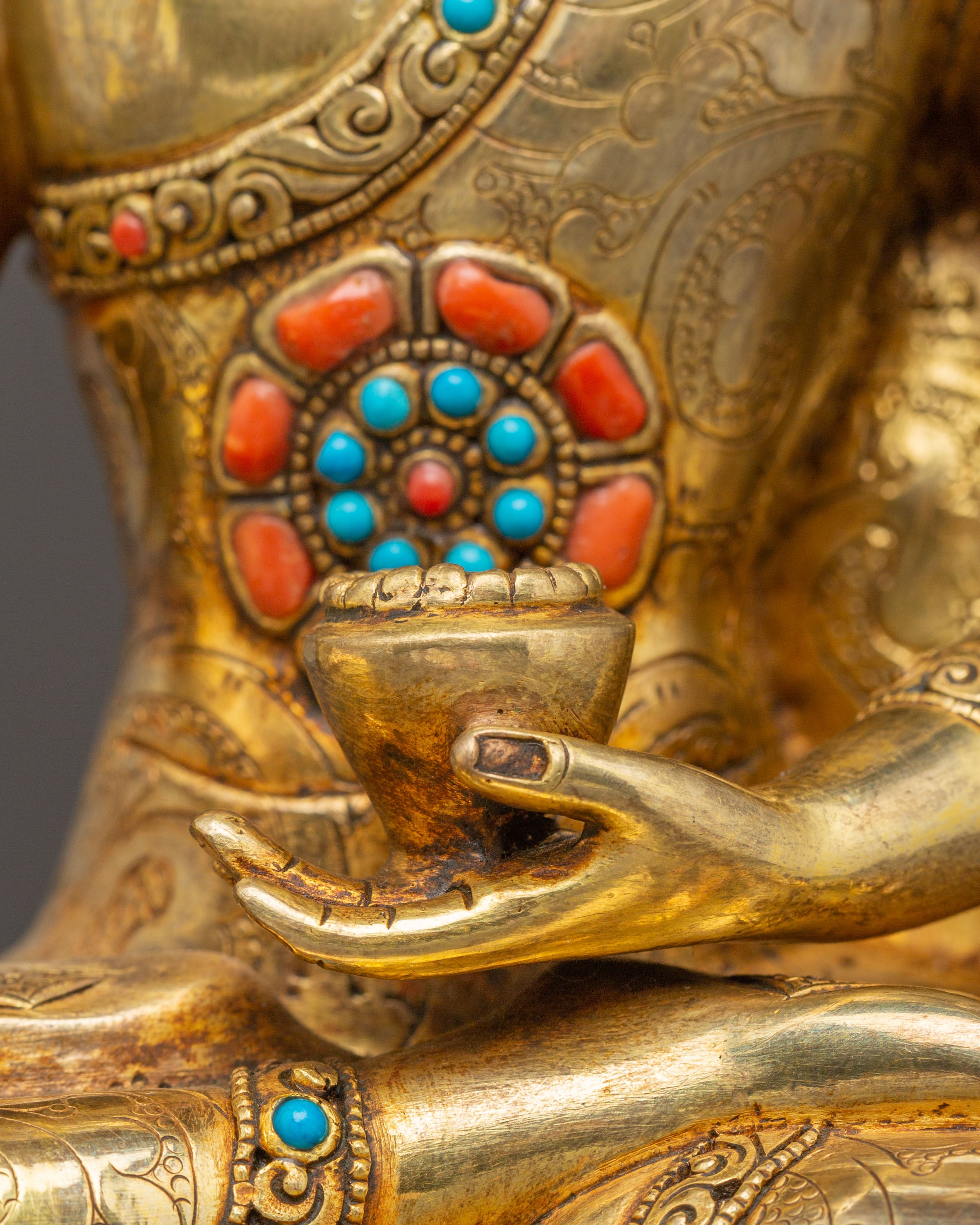 Handmade Golden Historical Shakyamuni Buddha Statue