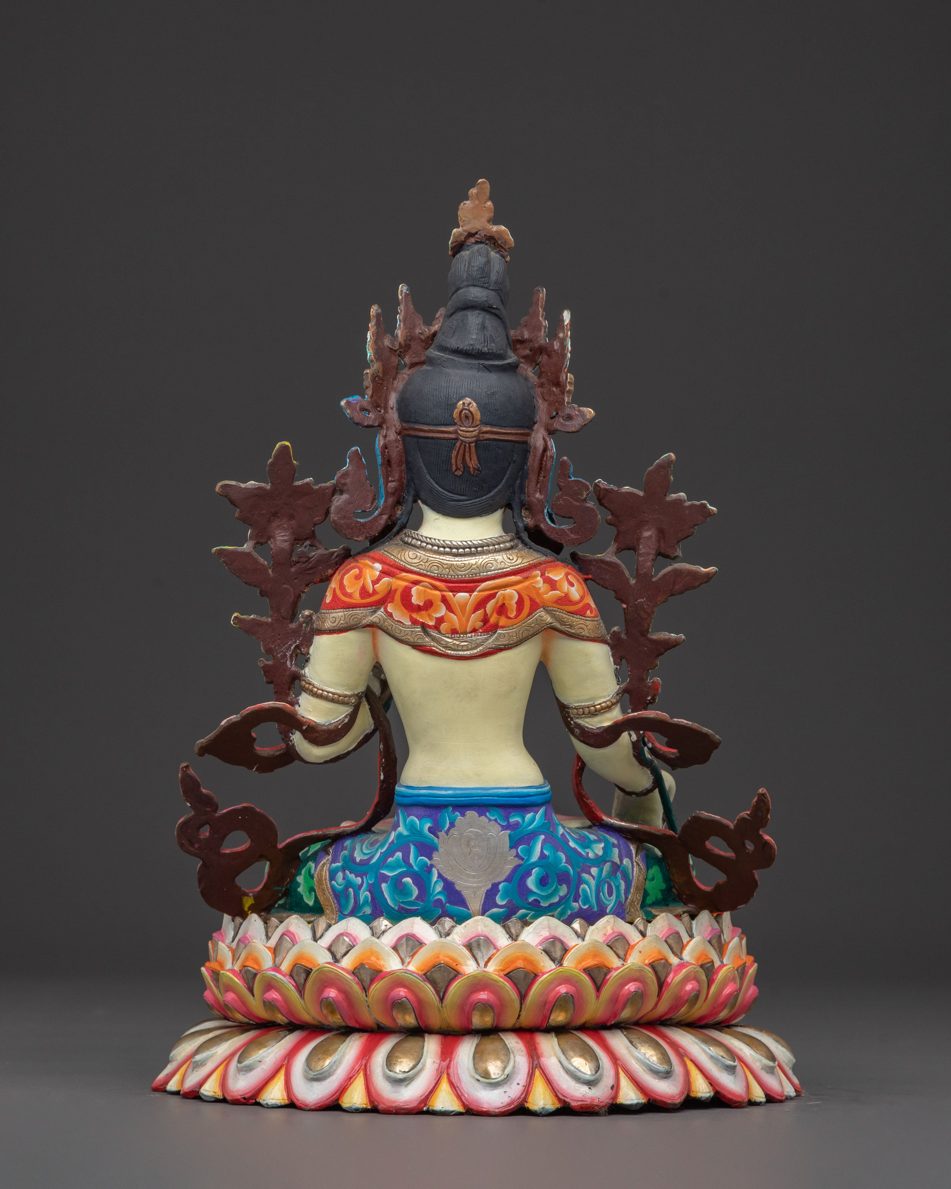 Healing Grace White Tara Statue – Gilded Copper Serenity