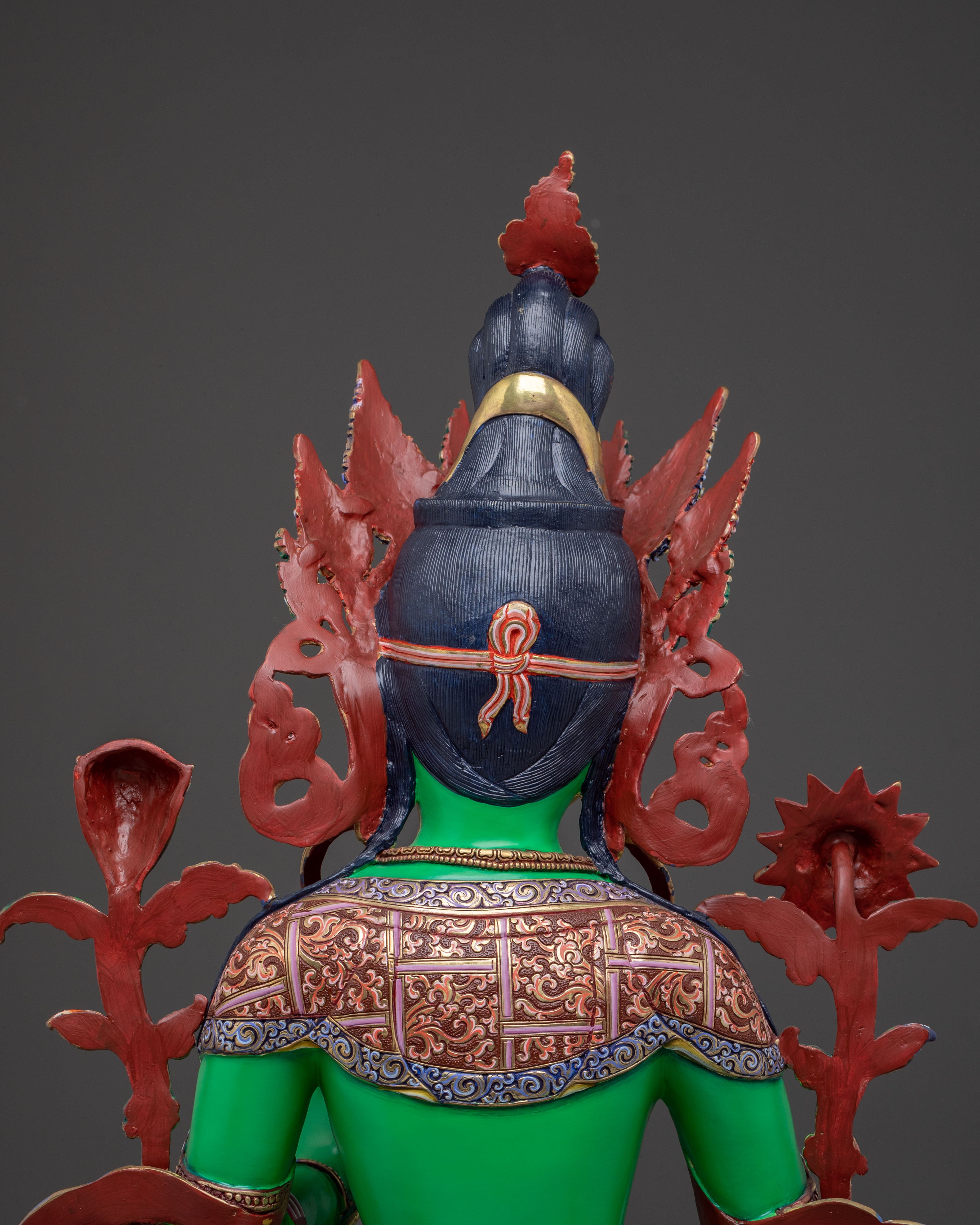 Swift Grace: Green Tara | 24K Gold Gilded Statue