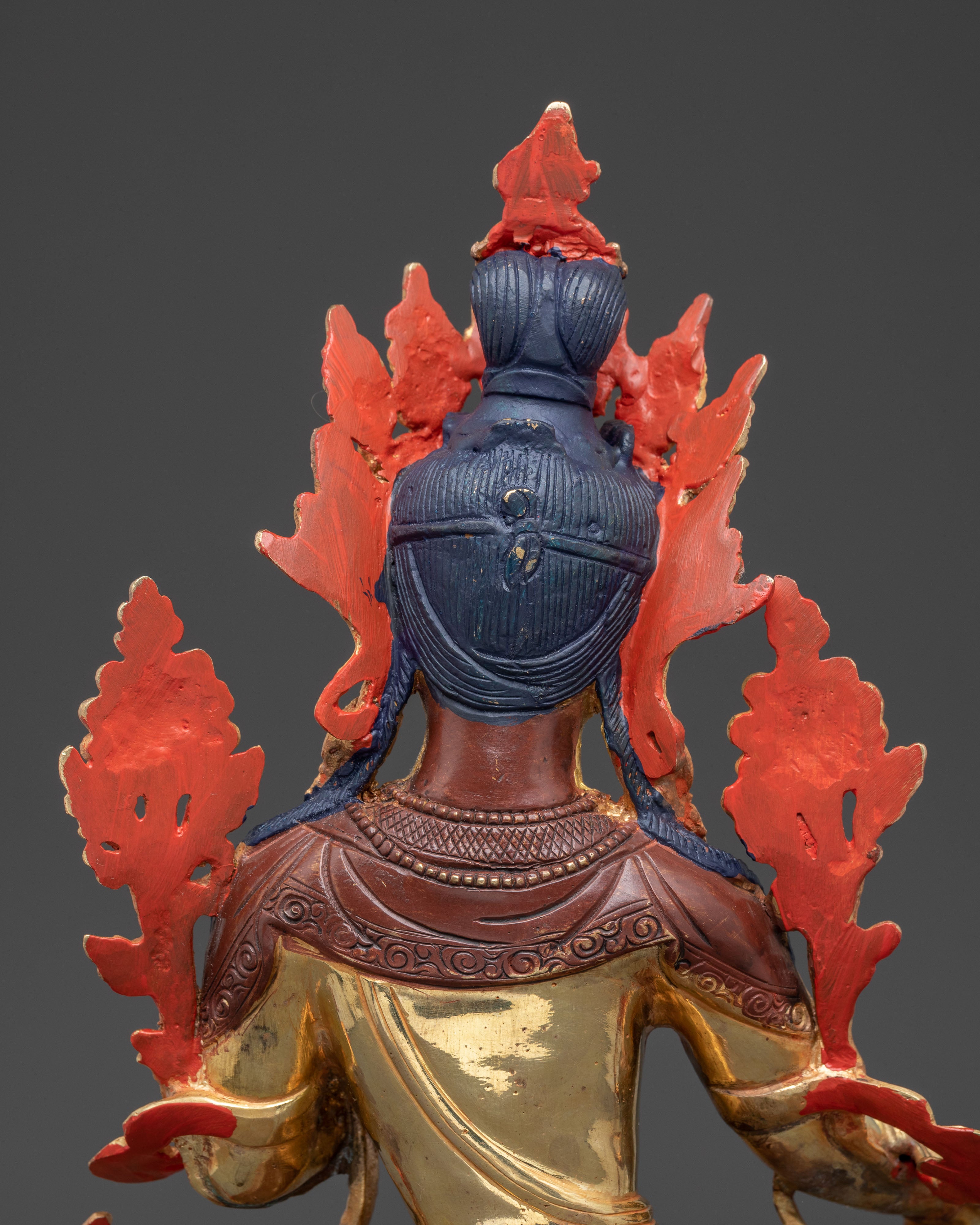 Handmade Golden Green Tara Statue | Mother of Liberation