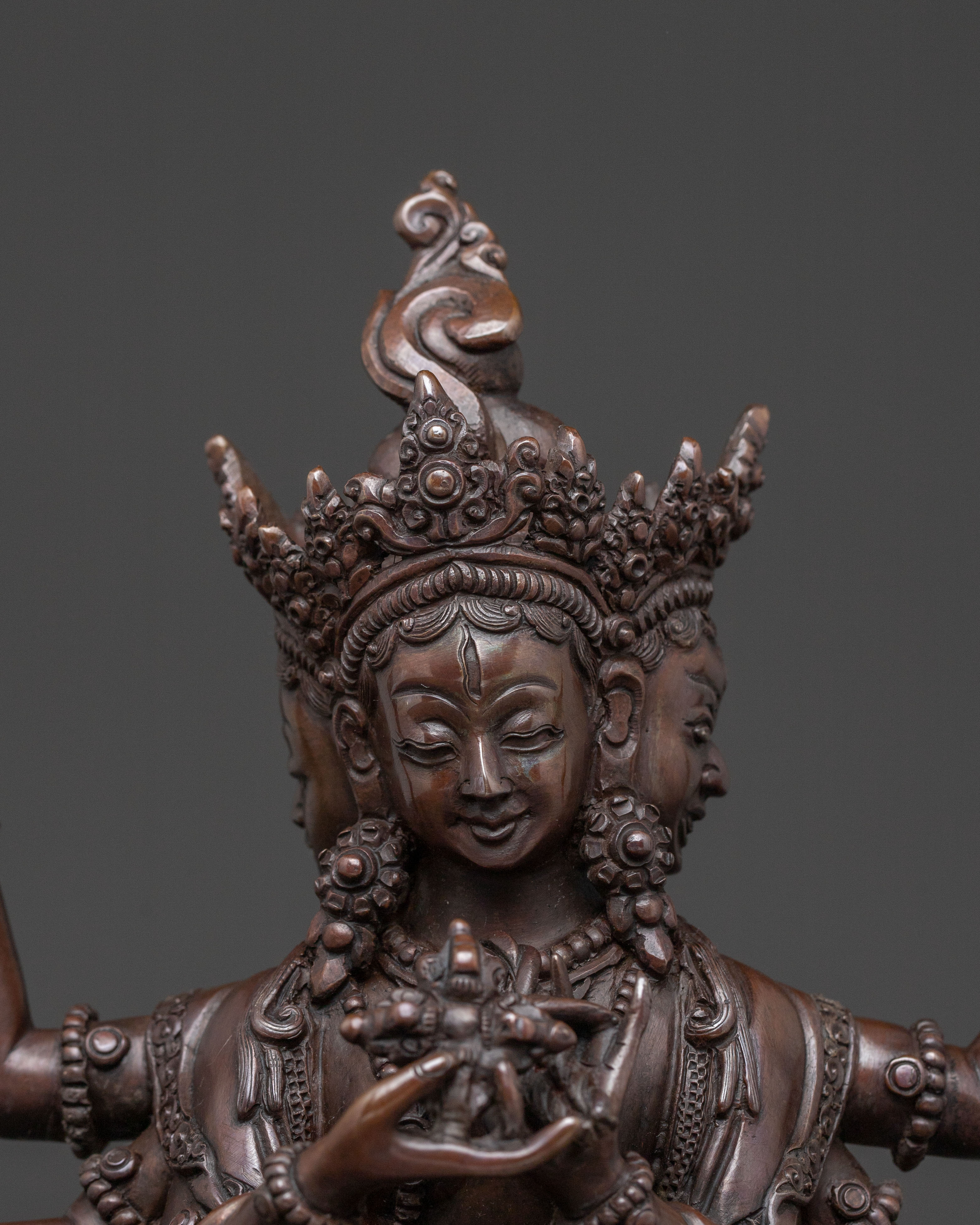Nagyalma Handcrafted Copper Statue – Deity of longevity