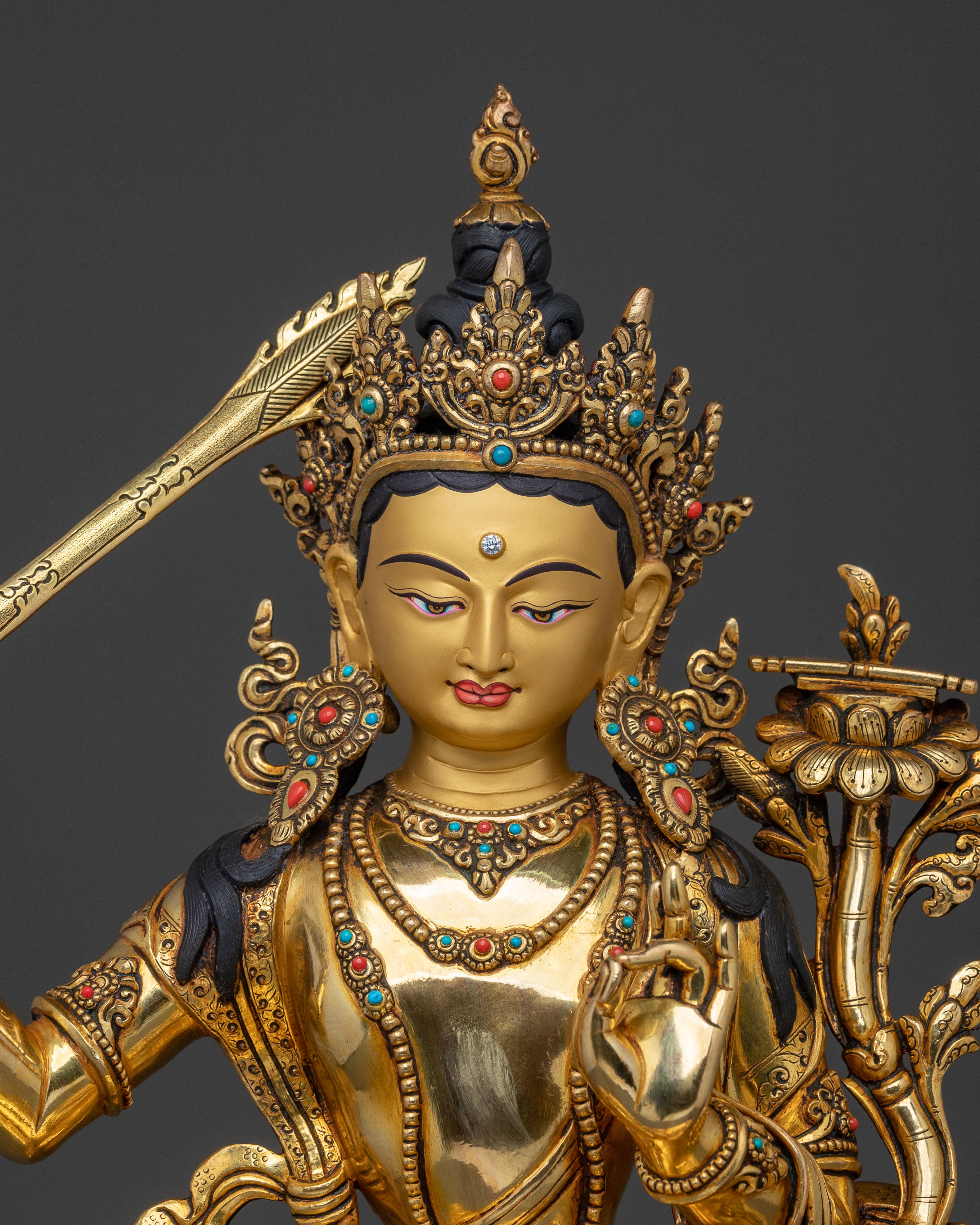 Sacred Manjushri Statue | Wisdom Figurine