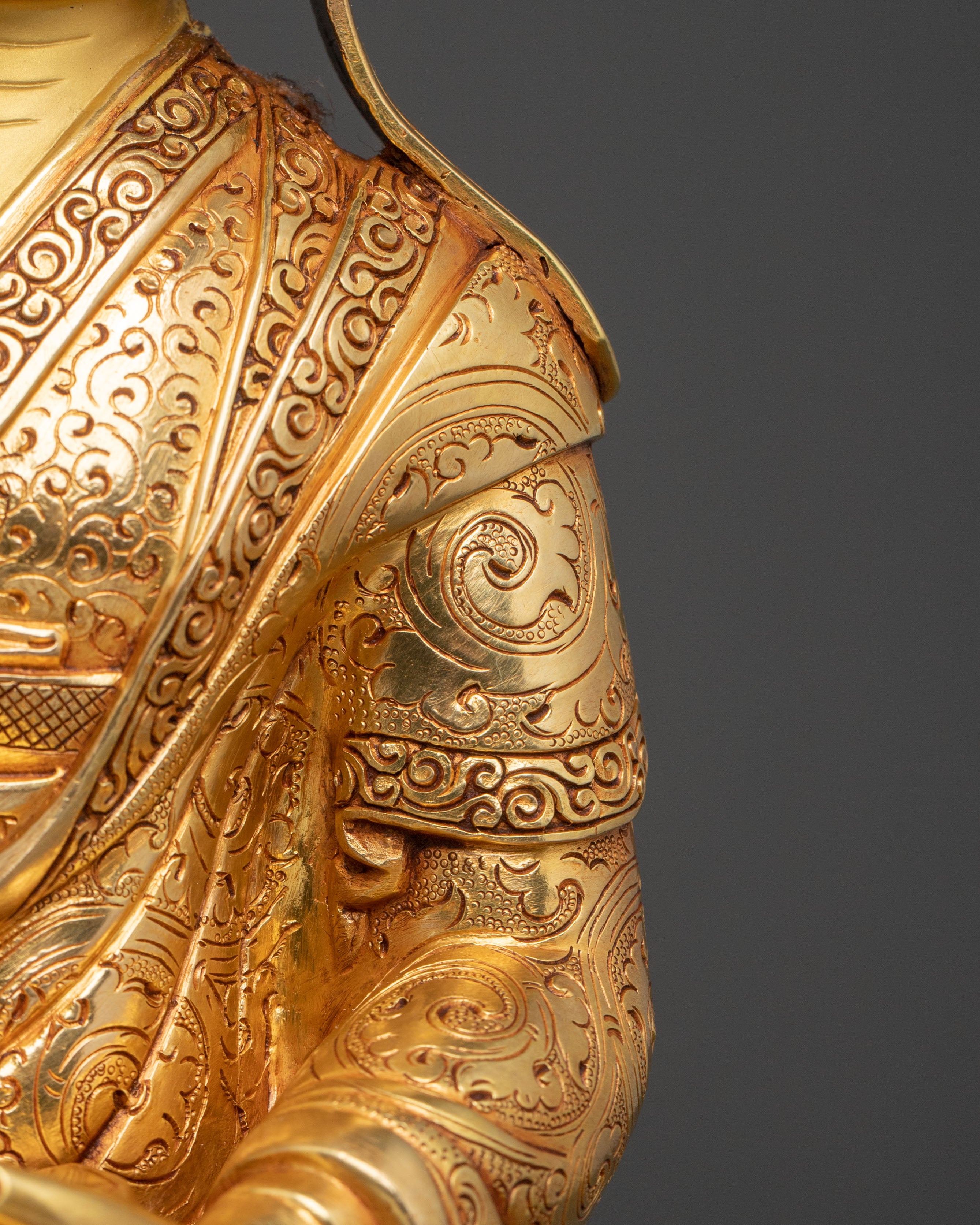 Tsongkhapa Disciples Meditating Statue | Spiritual Protection