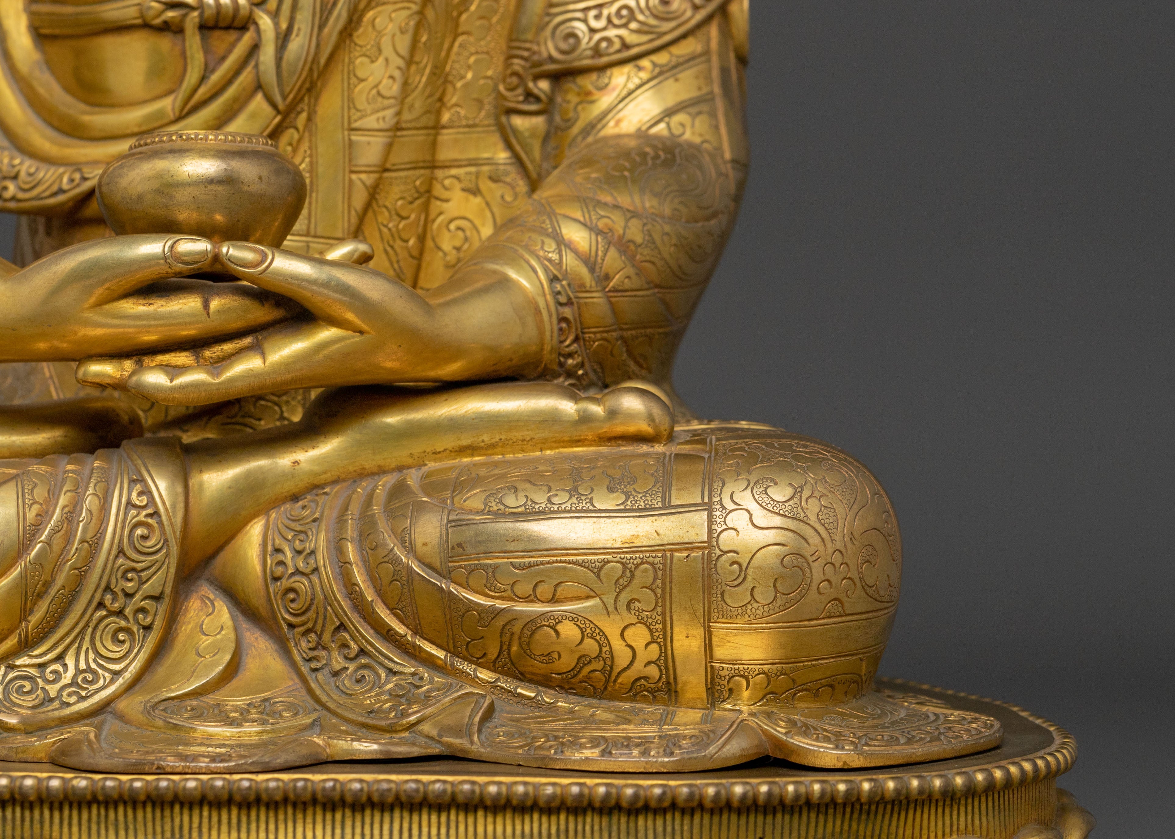 Amitabha Buddha Enlightened Figurine: Buddha of Infinite Light